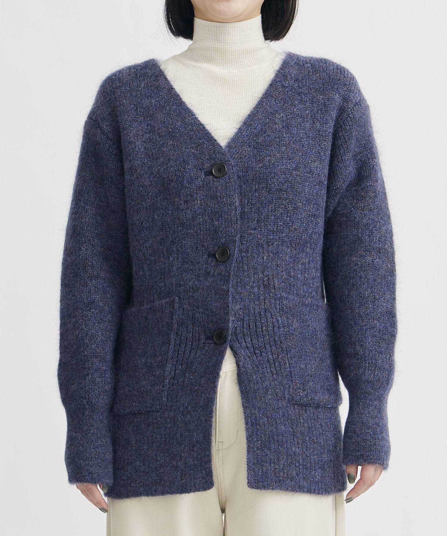 別注GRADIATION MOHAIR CARDIGAN WRAPINKNOT