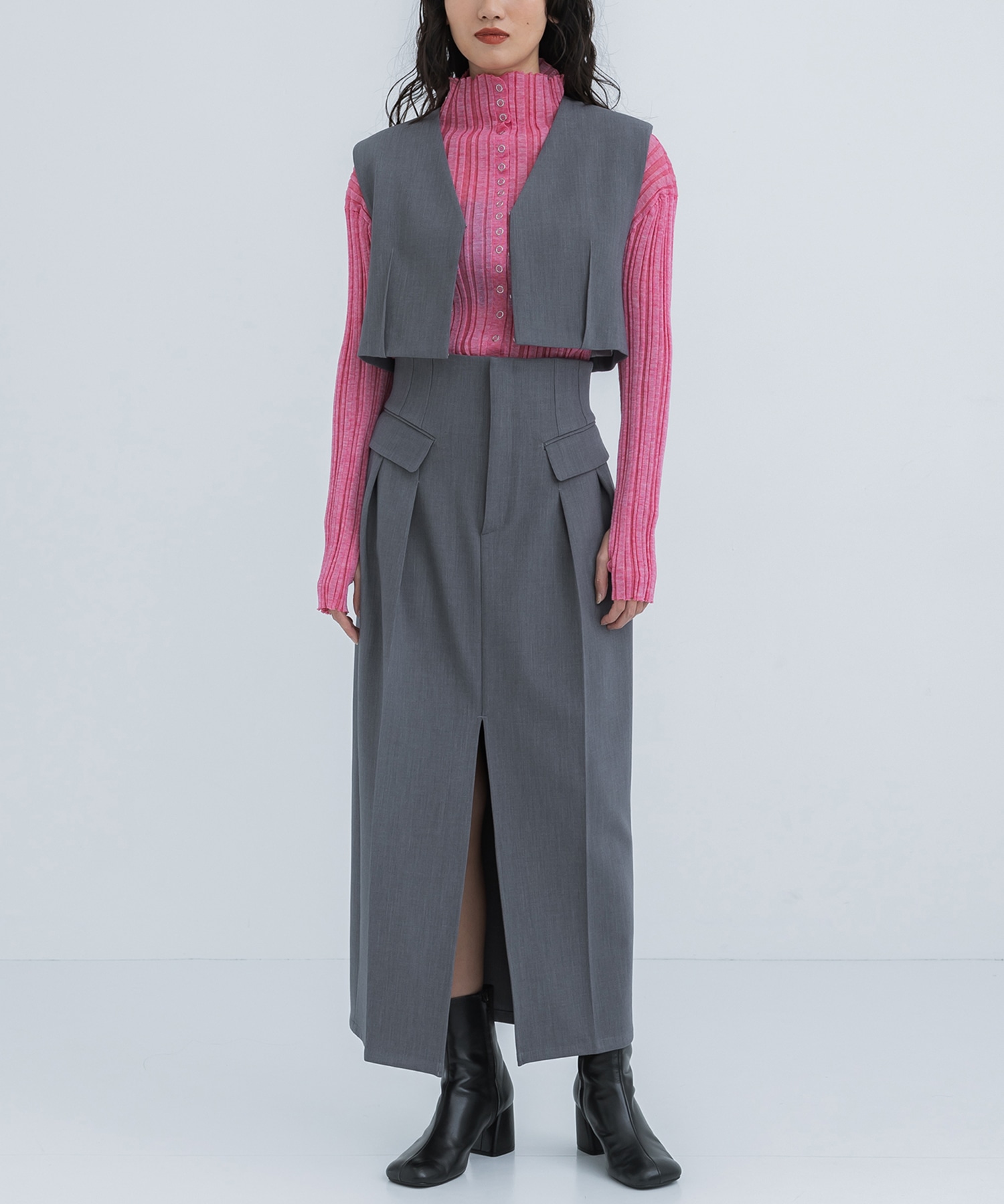 Sheer Rib Knit Cardigan STUDIOUS