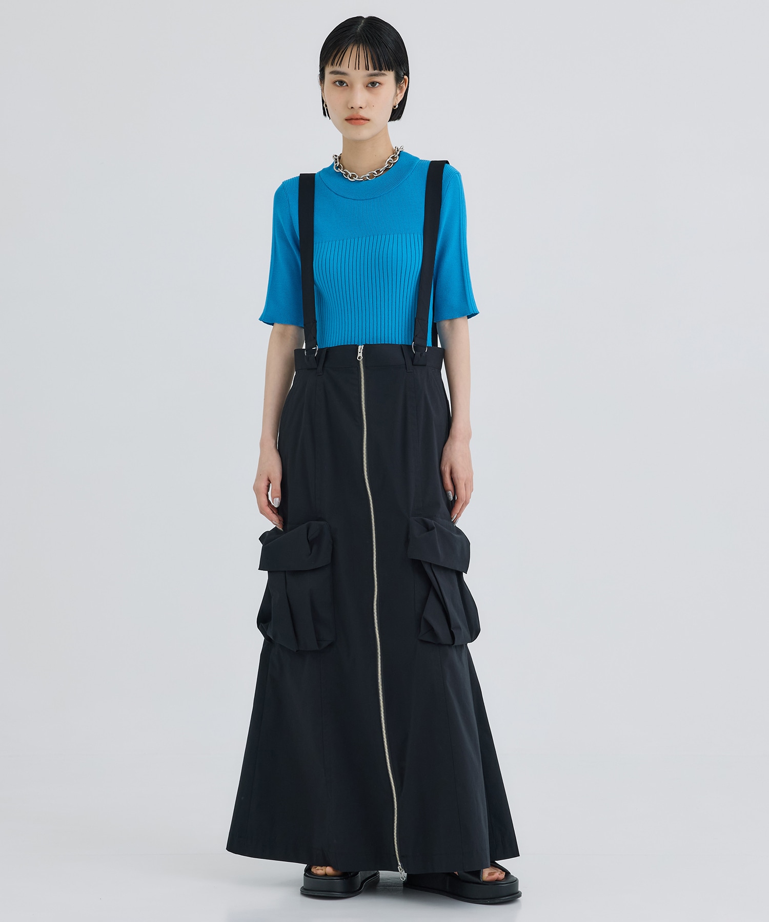 別注HALF SLEEVE RIB TOP WRAPINKNOT