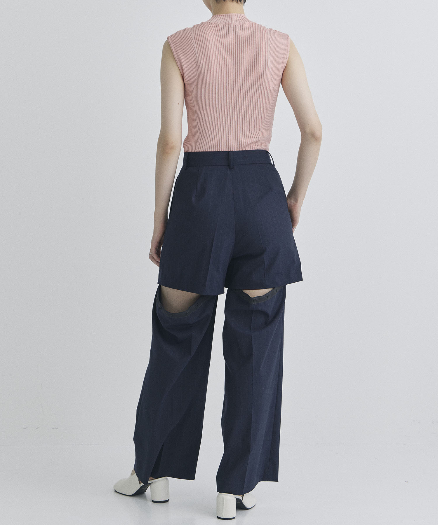 Pinstripe 2way Length Trousers STUDIOUS