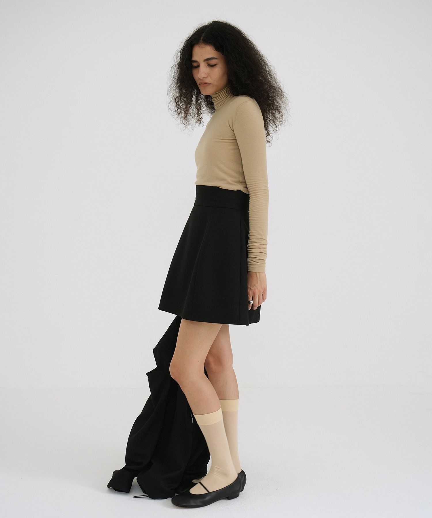 WIDE BELT CONSTRUCTIVE MINI SKIRT CLANE