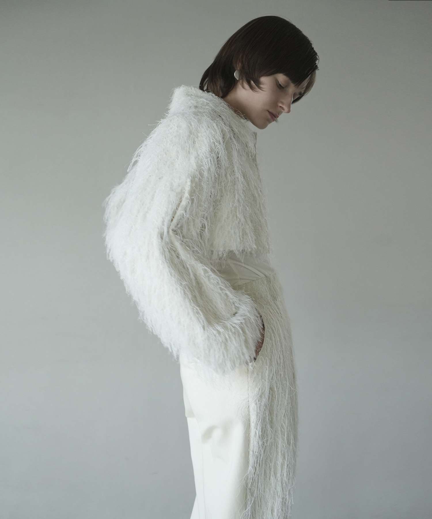FRINGE SHORT JACKET CLANE