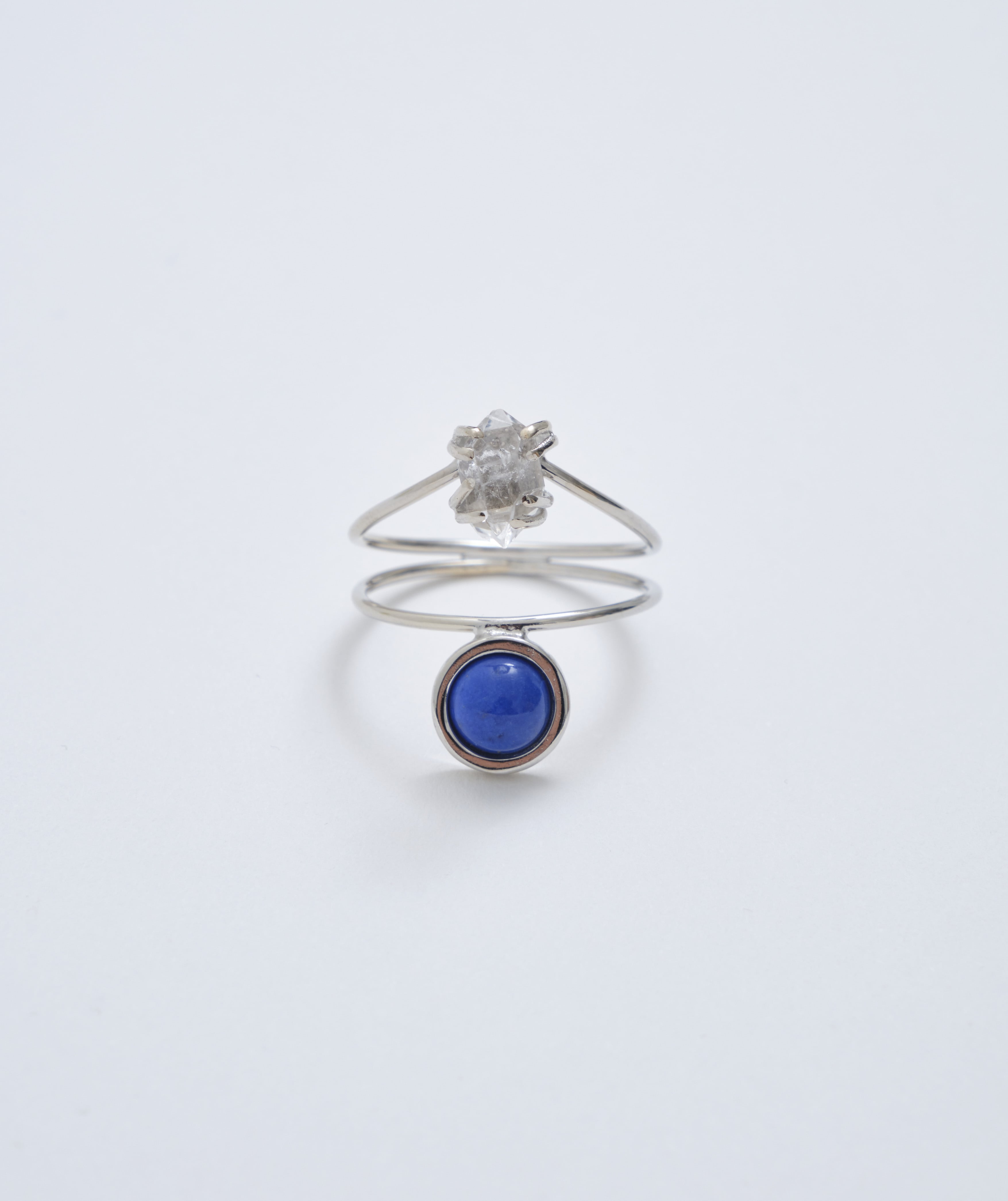 Harkimer quarts double ring ±BALANCE