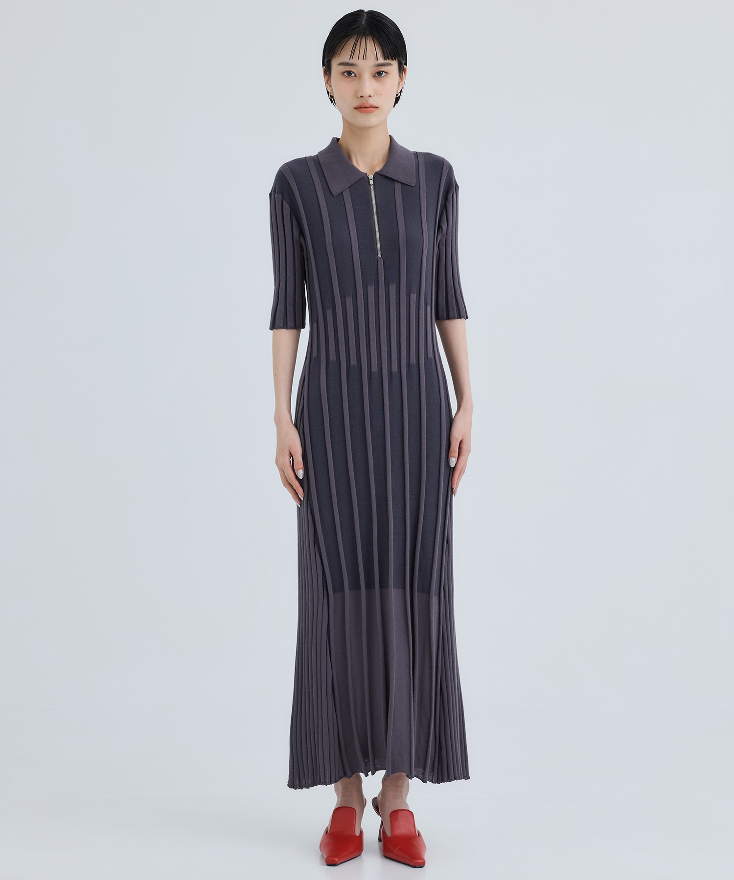 別注HALF SLEEVE ZIP DRESS CINOH