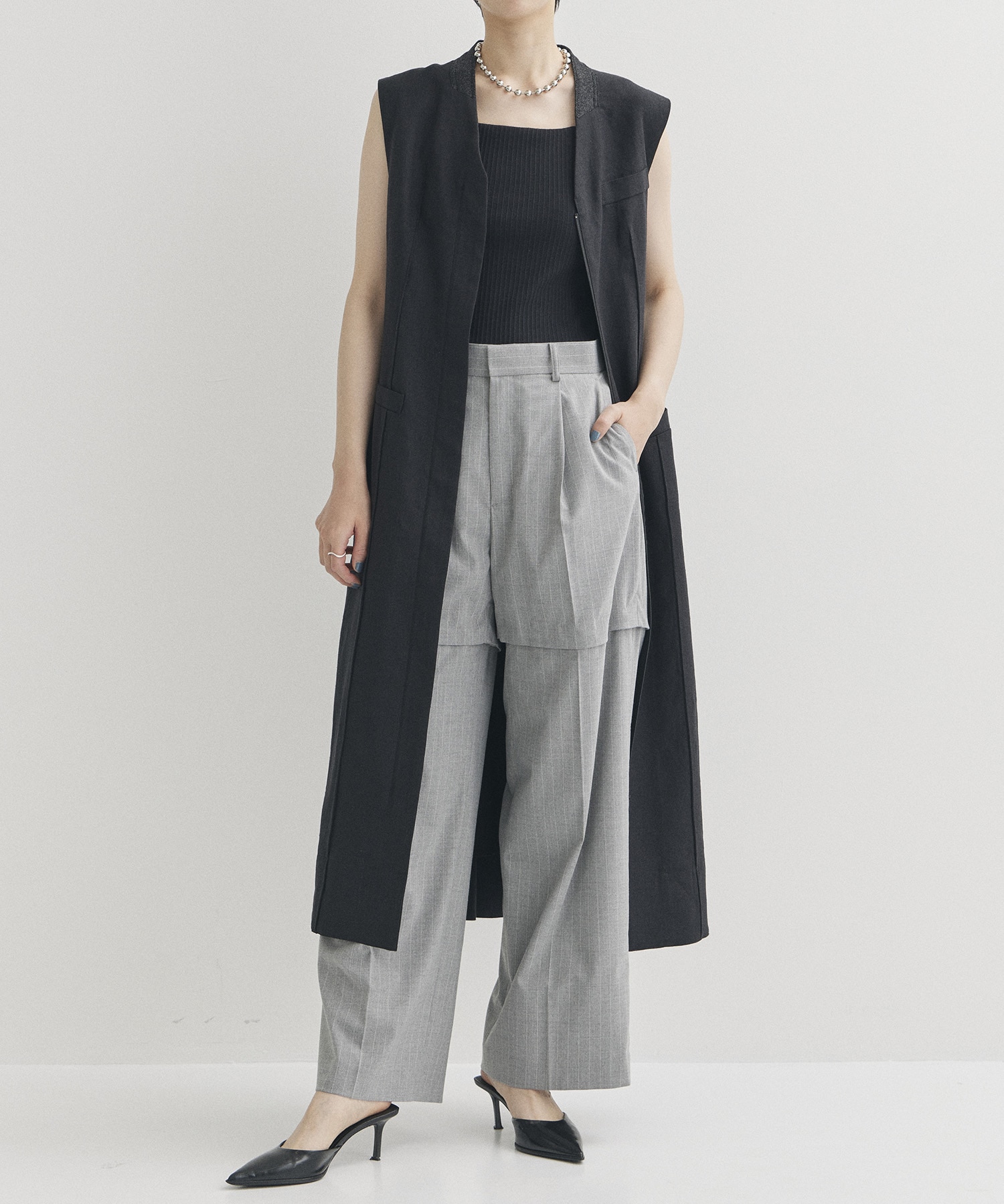 Tailored Linen Gilet Dress STUDIOUS