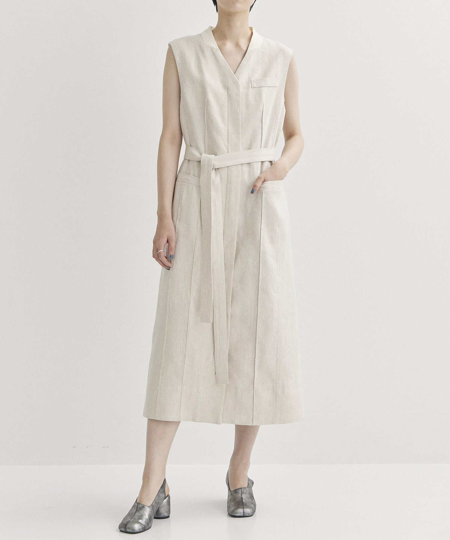 Tailored Linen Gilet Dress STUDIOUS