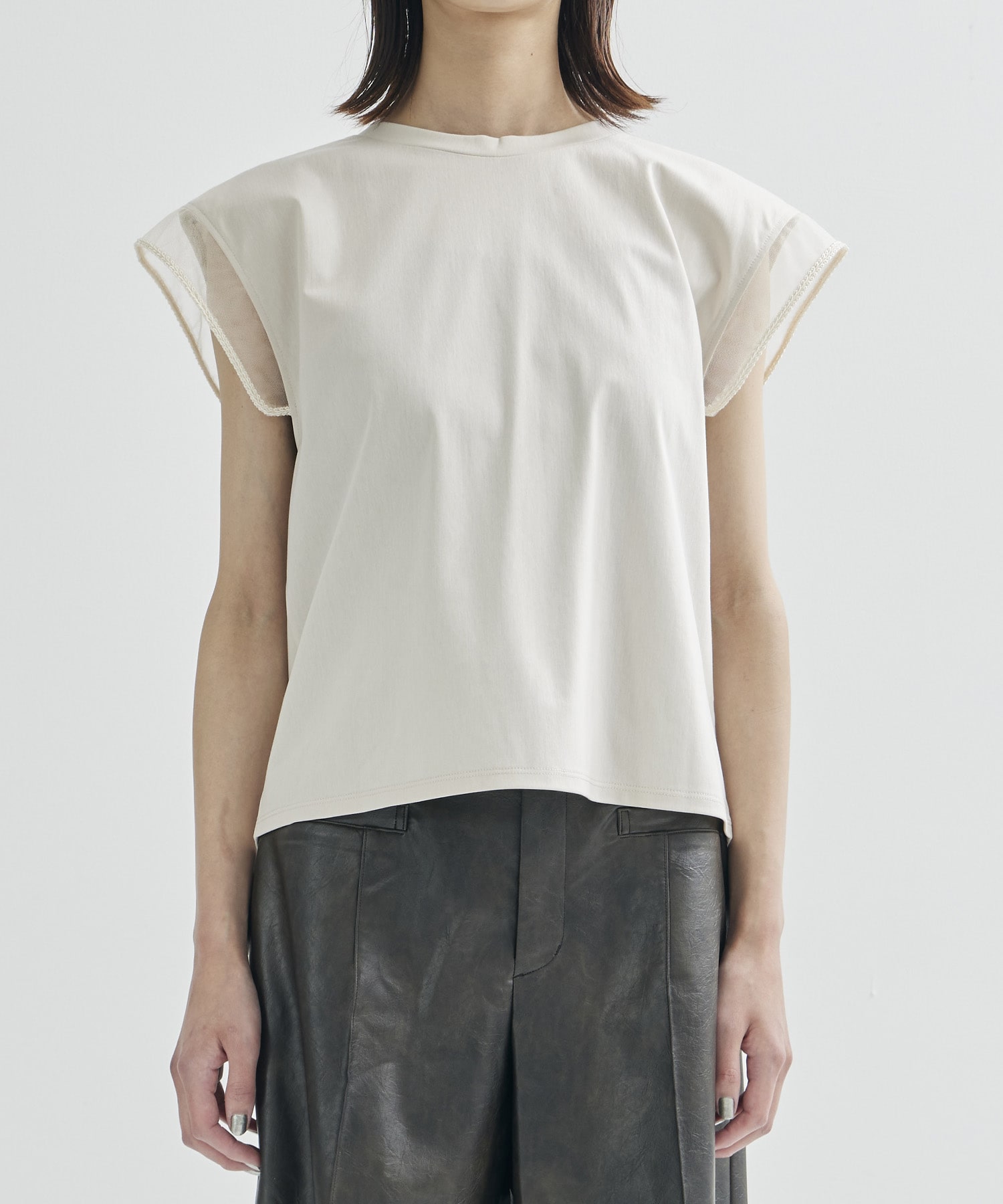 別注China ribbon no sleeve T-shirt tanakadaisuke