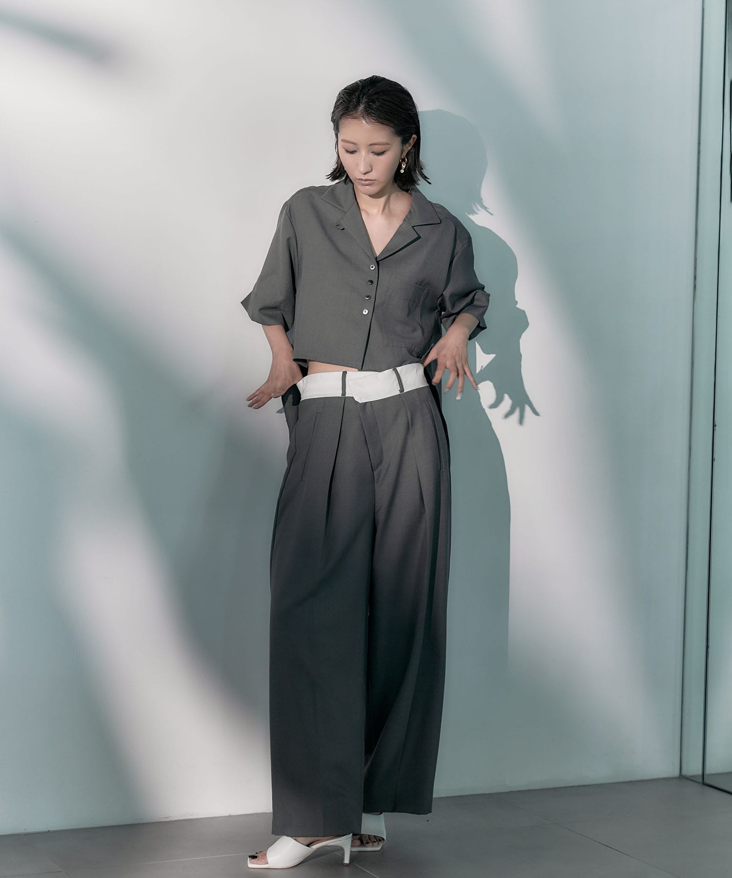 Asymmetric Front Trousers STUDIOUS