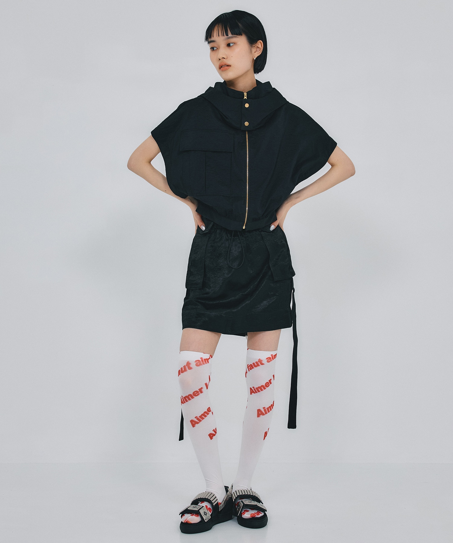 別注2WAY see-through cropped blouson THINGS THAT MATTER