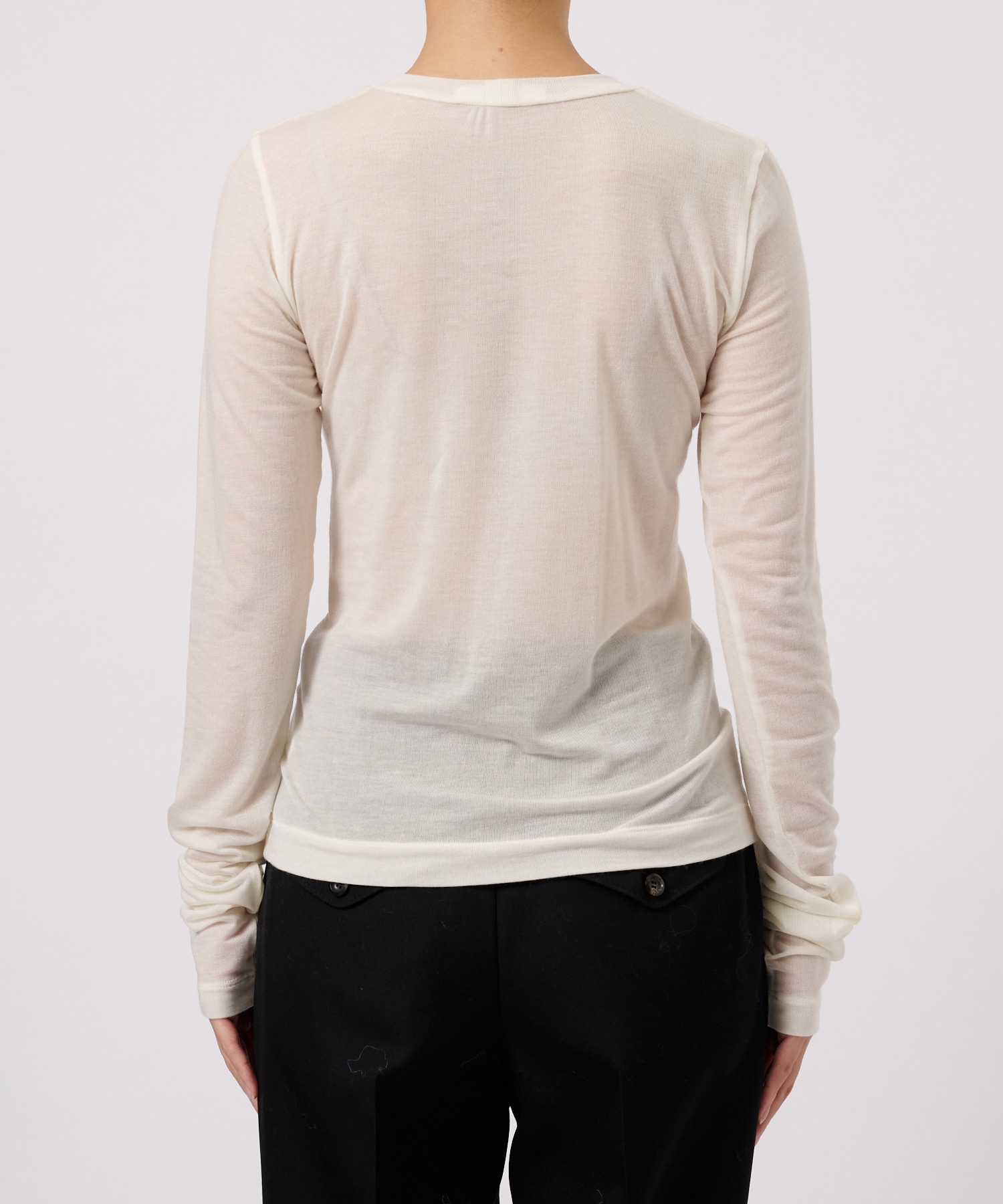 別注TENCEL CASHMERE LONG SLEEVE KNIT CINOH