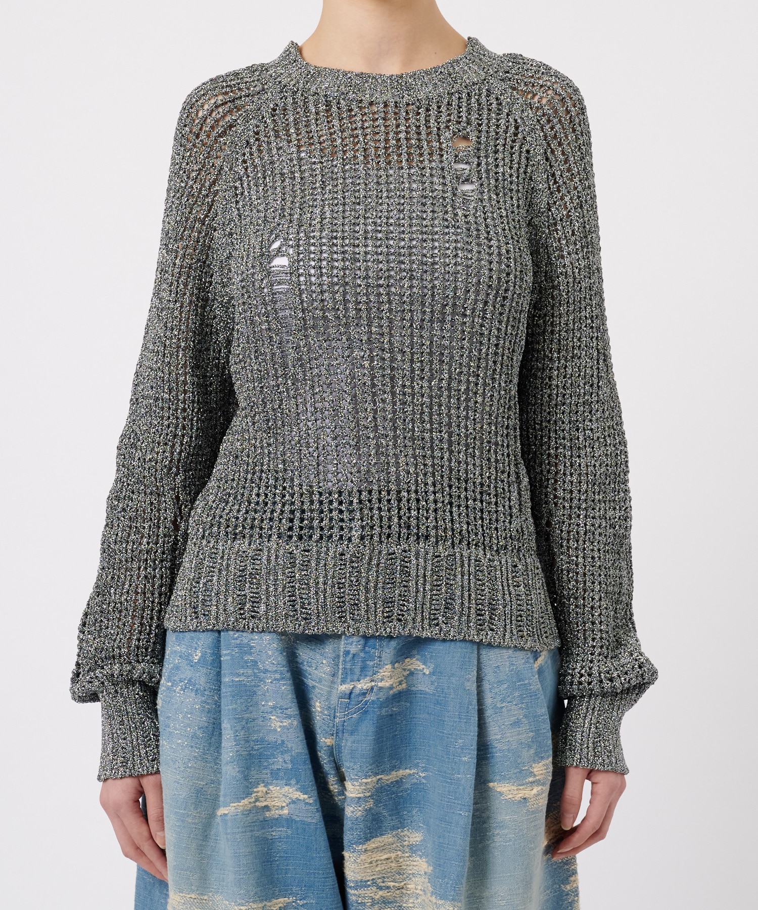 shiny seamless knit ODAKHA