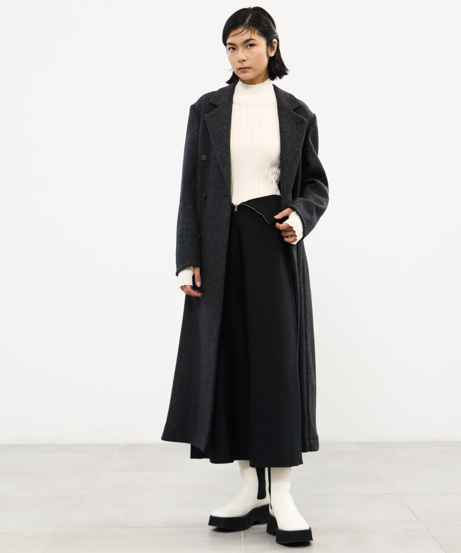 2way Flare Knit Skirt STUDIOUS
