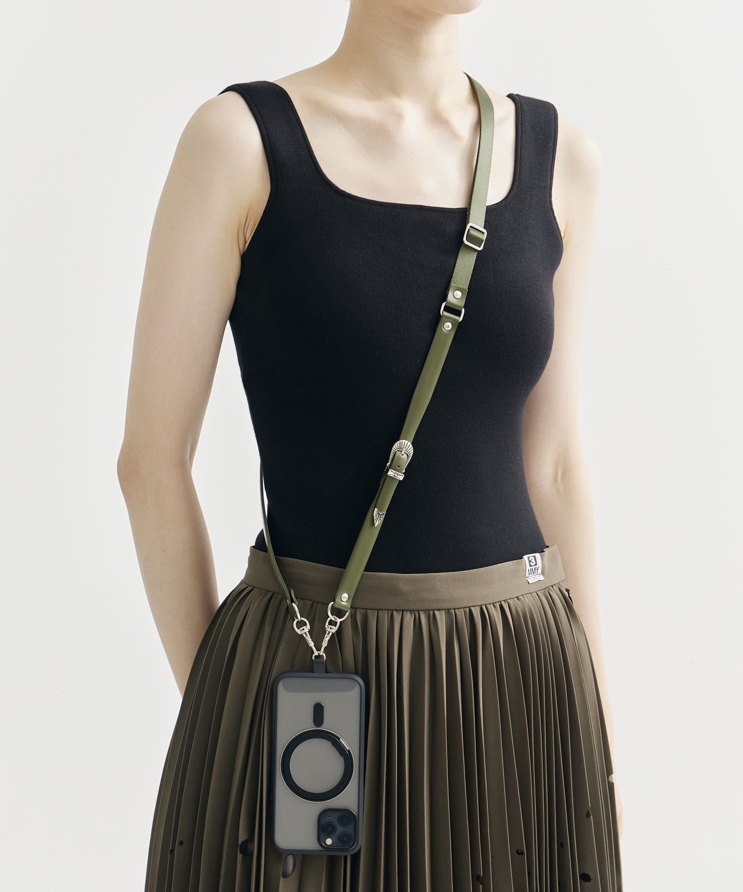 Leather nylon phone strap TOGA