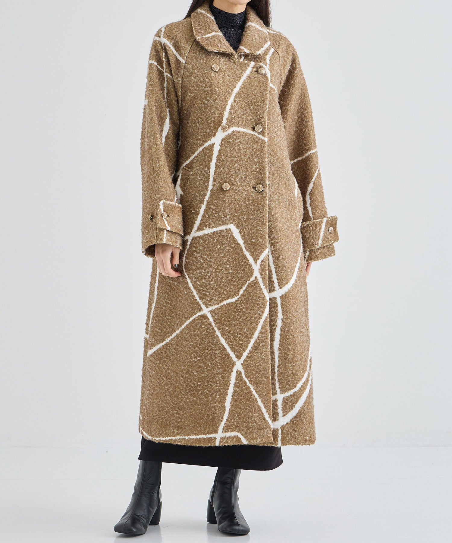 LITTLE FLARE LINE ART LONG COAT AMERI