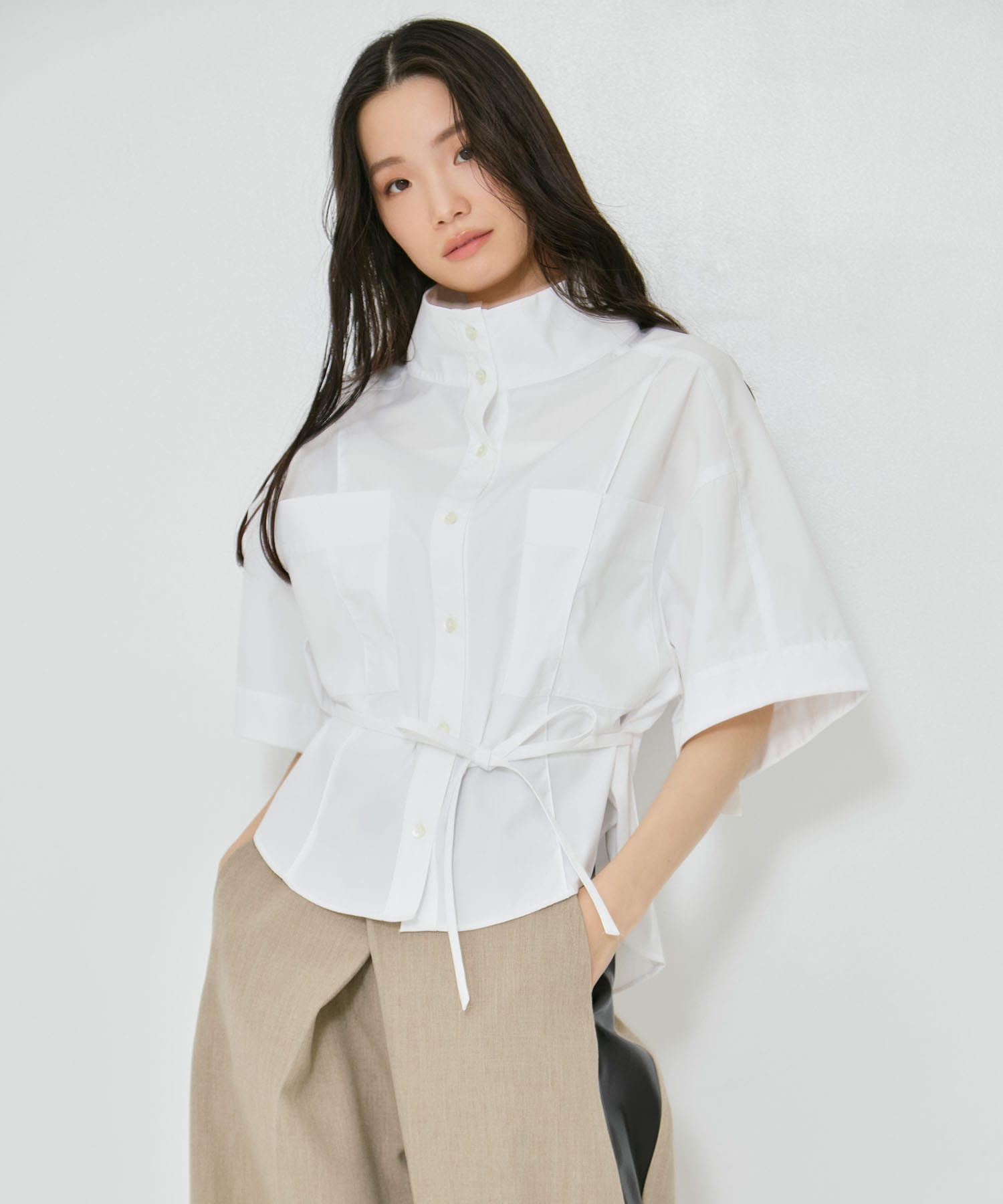 2way Collar Cotton Shirt STUDIOUS