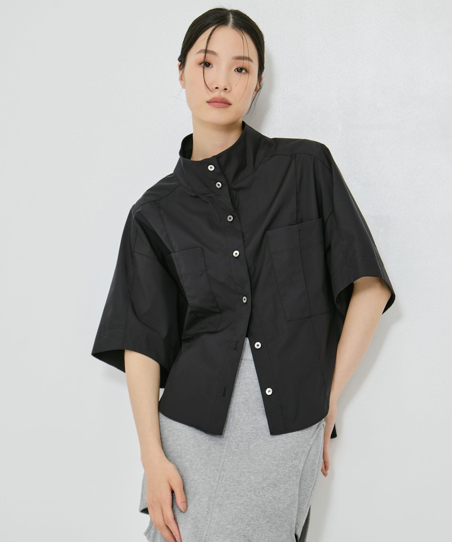 2way Collar Cotton Shirt STUDIOUS