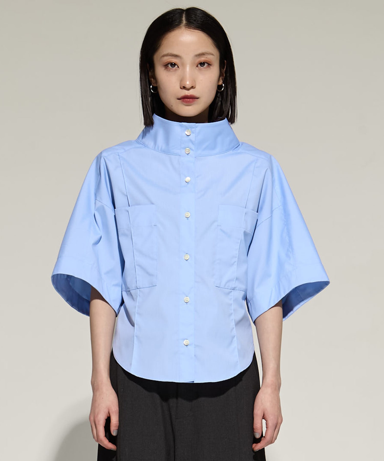 2way Collar Cotton Shirt STUDIOUS