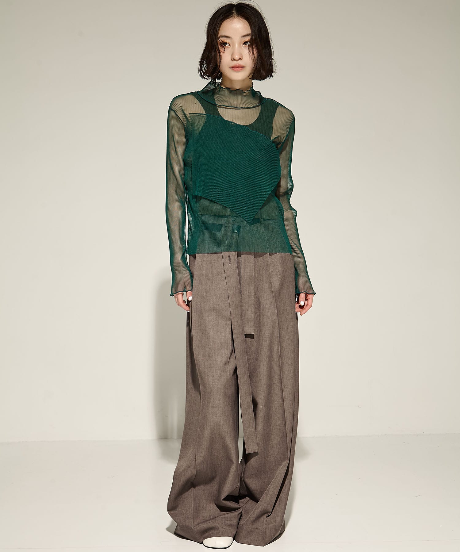 SHEER LAYERED LONG SLEEVE TOP kotohayokozawa