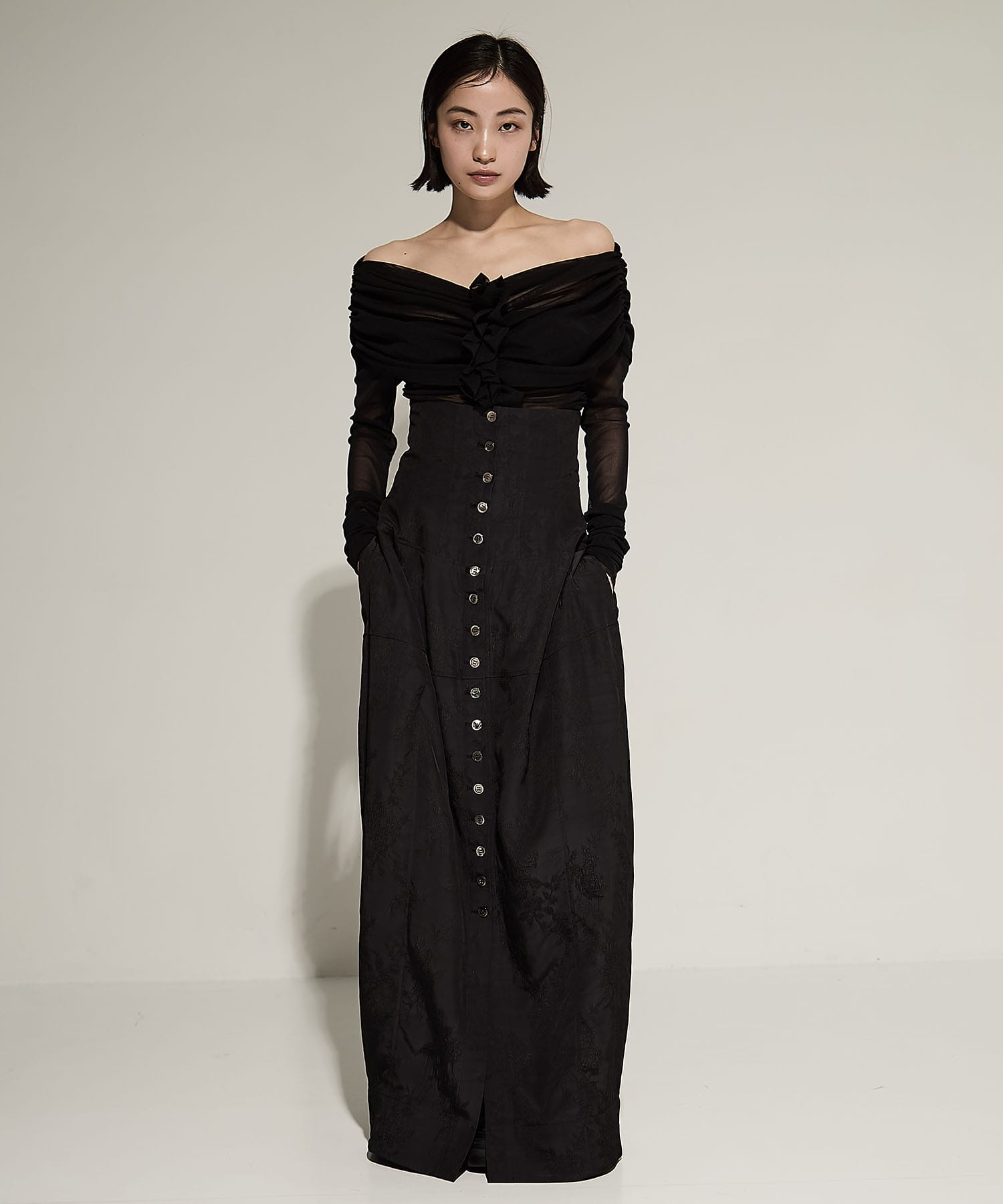 TULLE FRILLED BODYSUIT FETICO