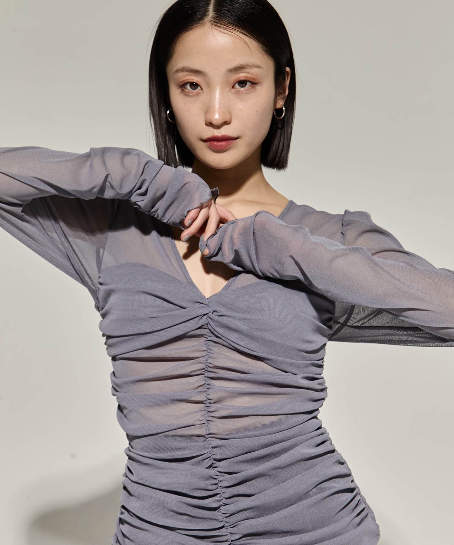 別注TULLE GATHERED TOP FETICO