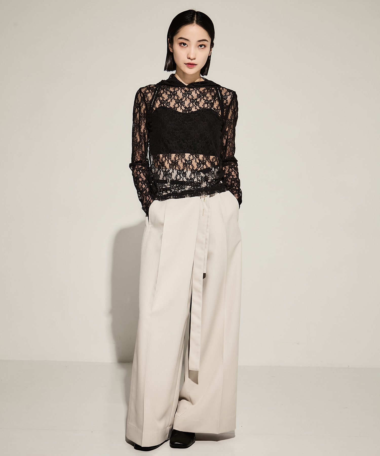 Leather Belted Flare Trousers STUDIOUS