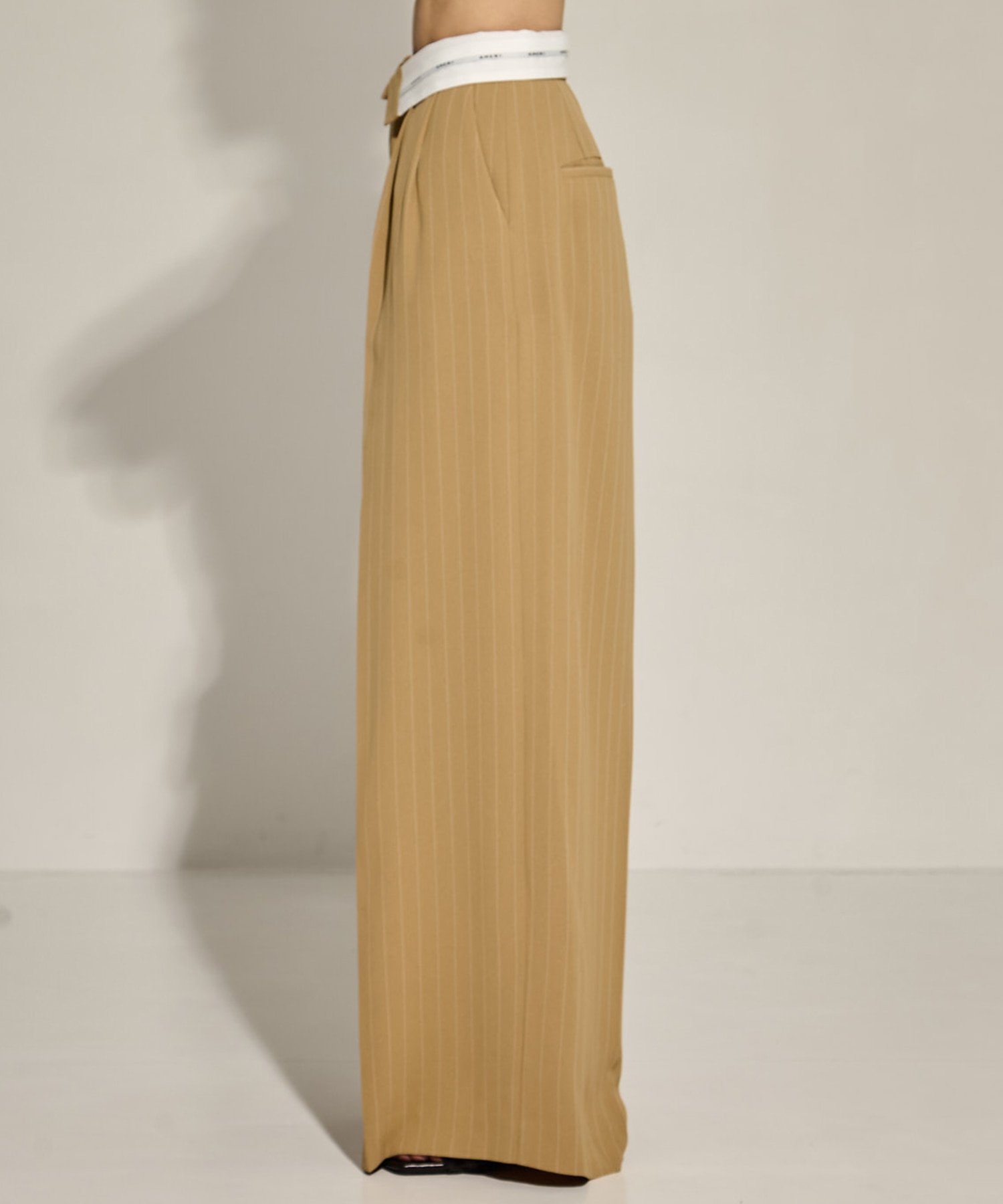 TURN BACK WATIST WIDE PANTS AMERI