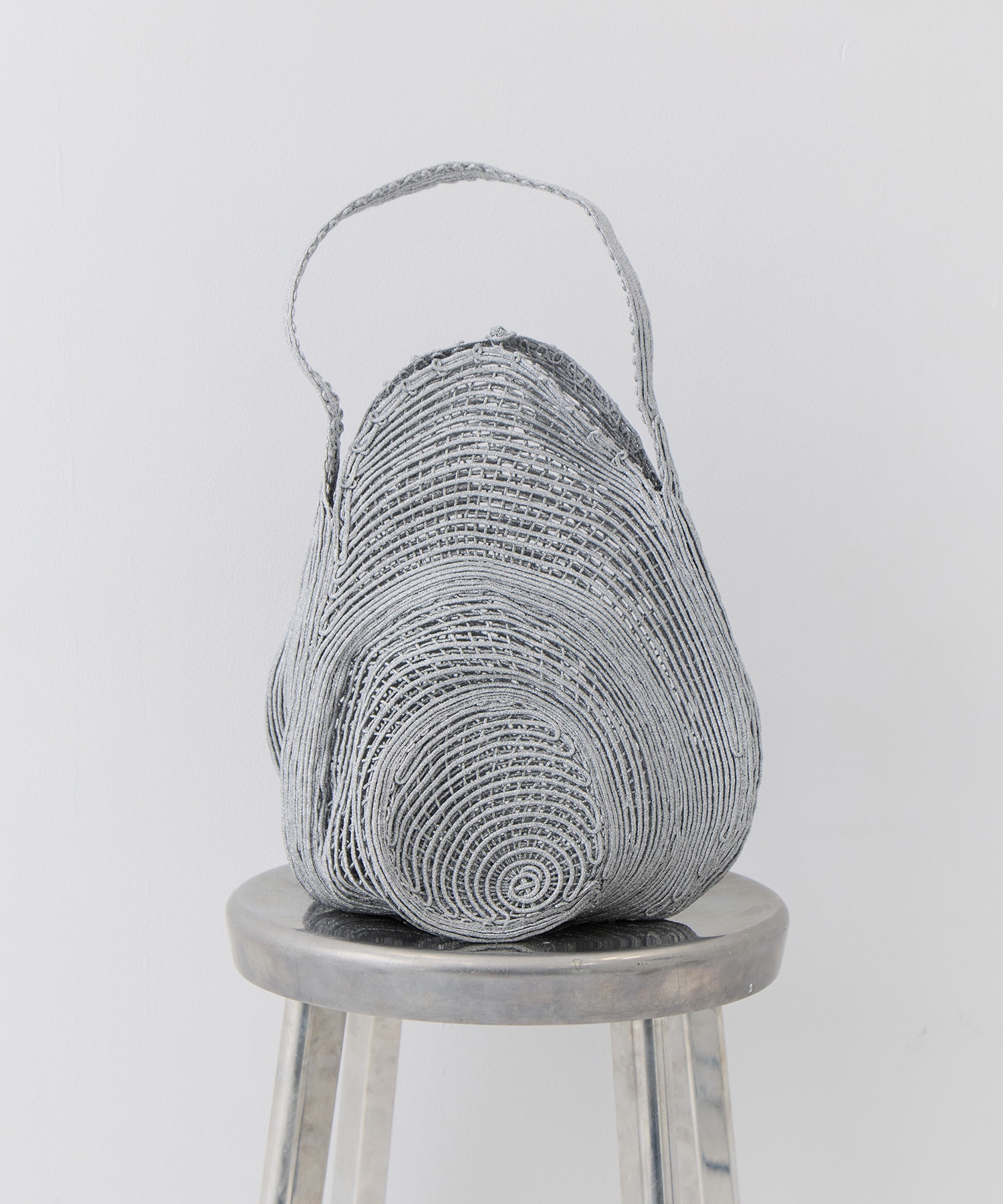 Cording Embroidery Round Shape Bag Mame Kurogouchi