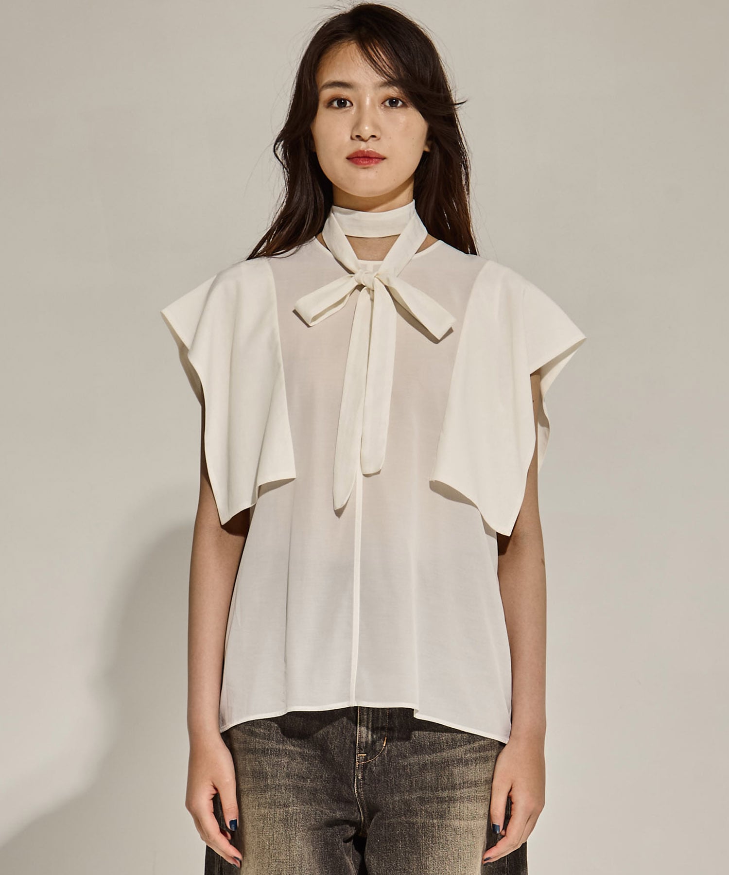 SQUARE SLEEVE BLOUSE CLANE