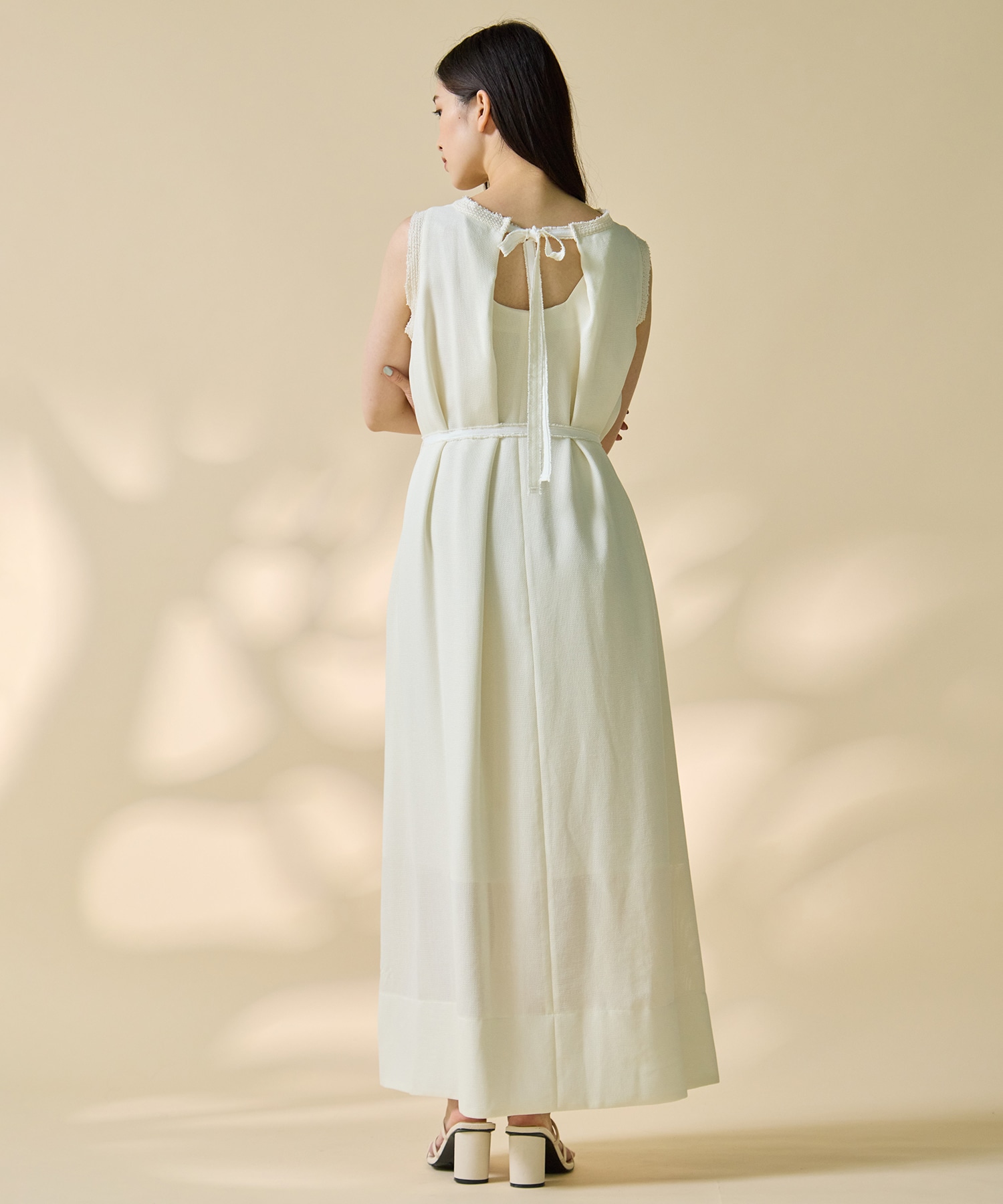 V Neck Sleeveless Mesh Dress STUDIOUS