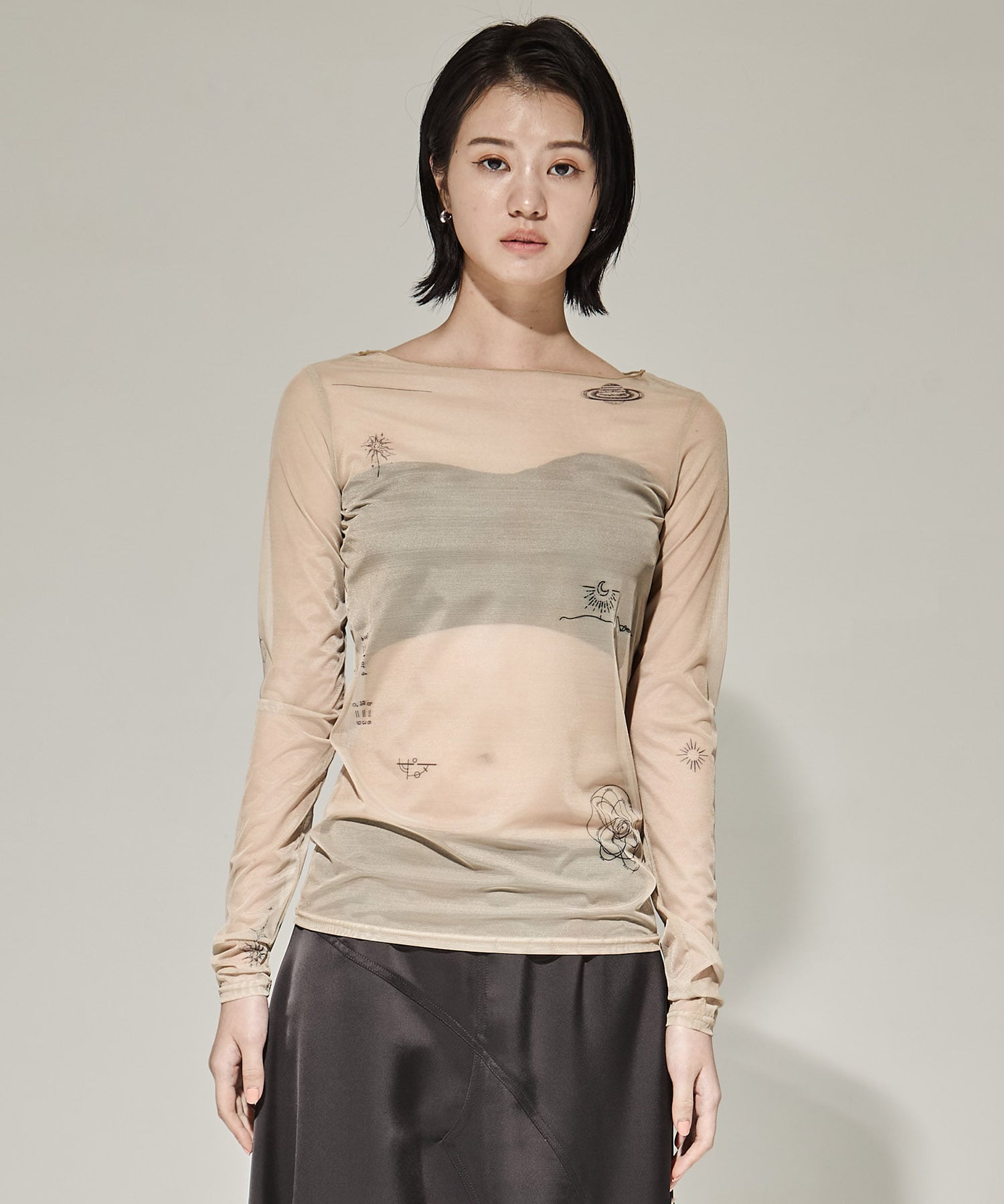 PLANET SHEER TATTOO WITH BUISTIER TOP AMERI