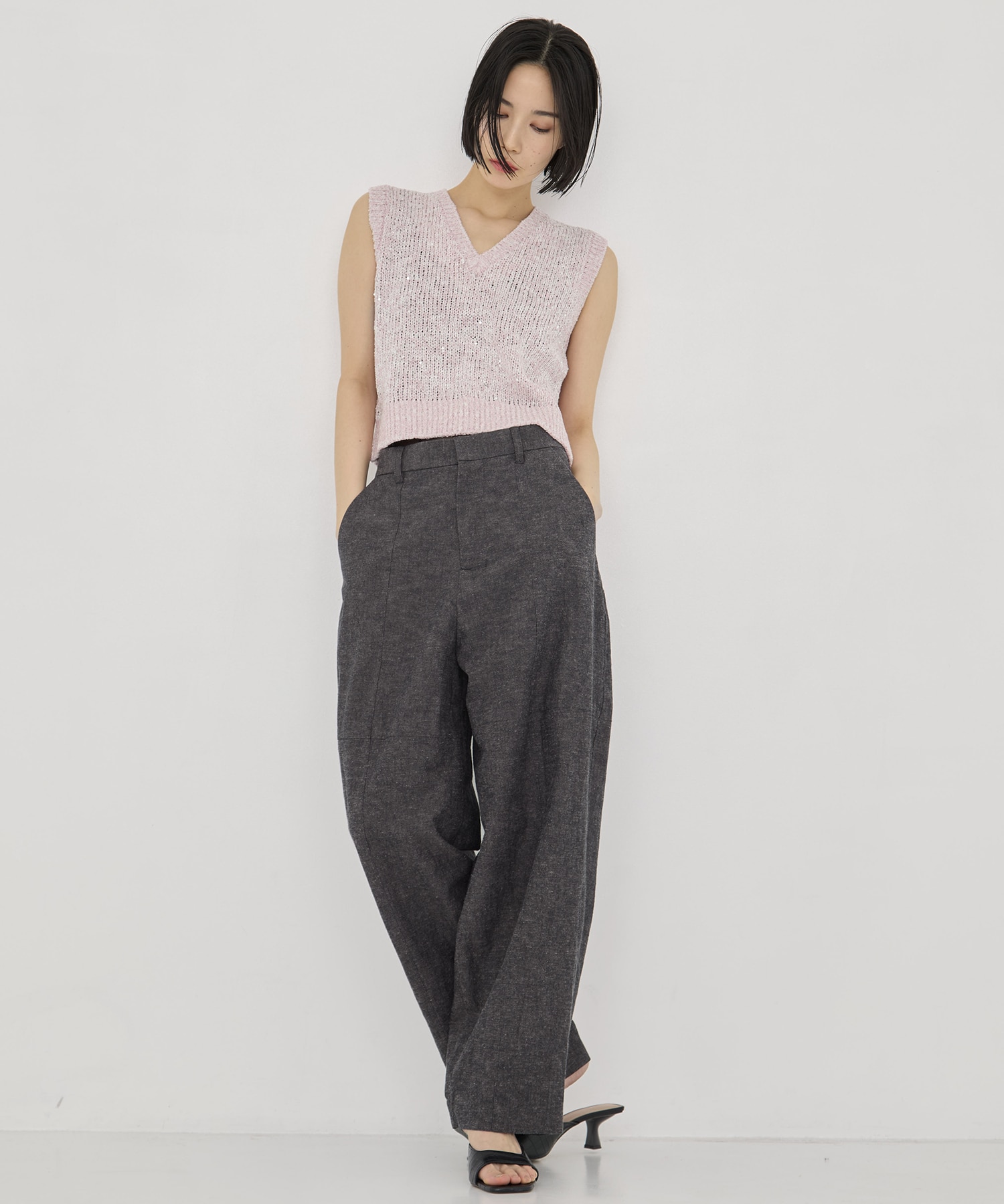Lila Sequinned knit pullover AKIRANAKA