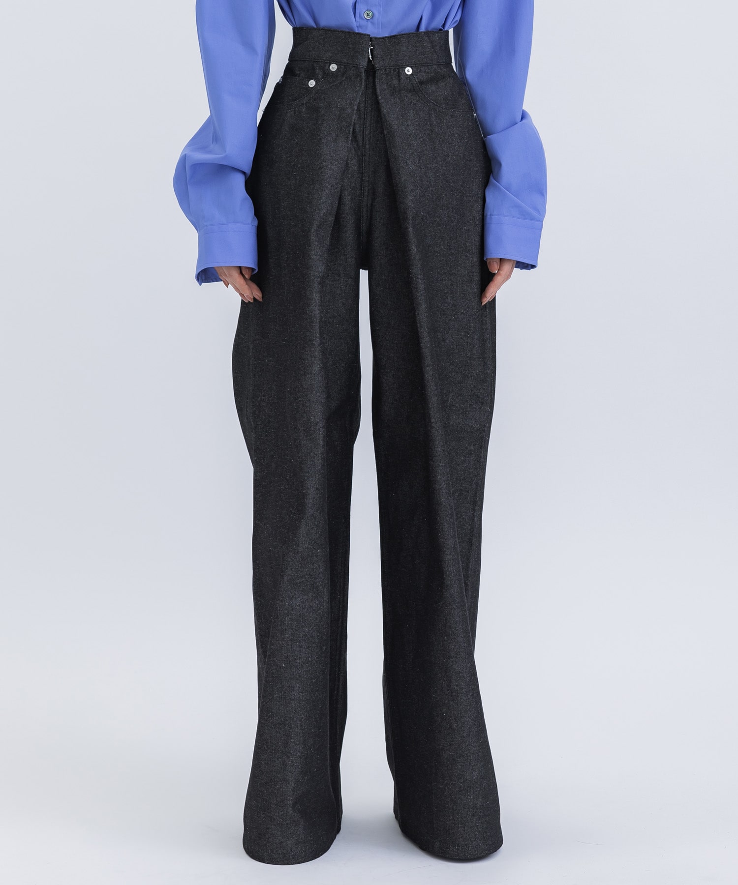 RIGID DENIM WIDE PANTS (SHORT LENGTH) JOHN LAWRENCE SULLIVAN