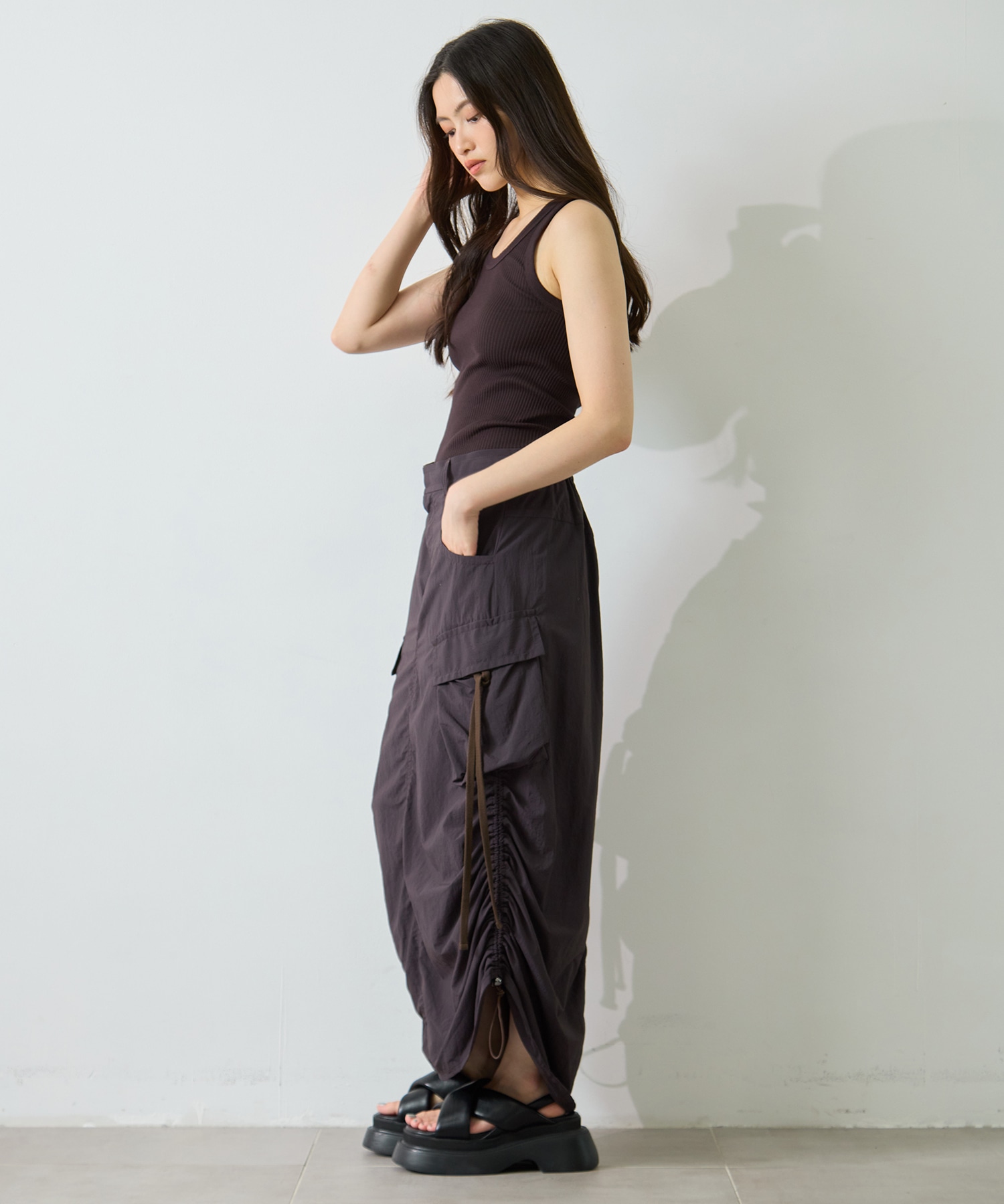 Drawstring Cargo Skirt STUDIOUS