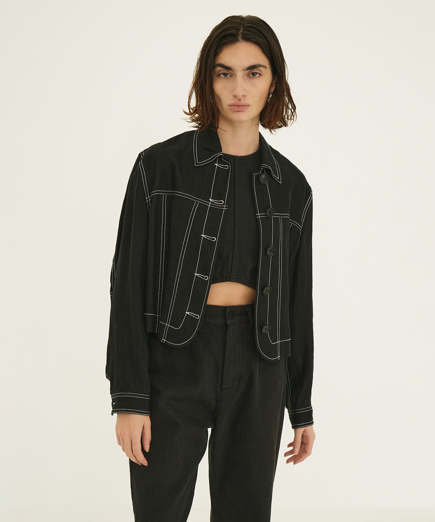 LINEN SHIRT JACKET CLANE