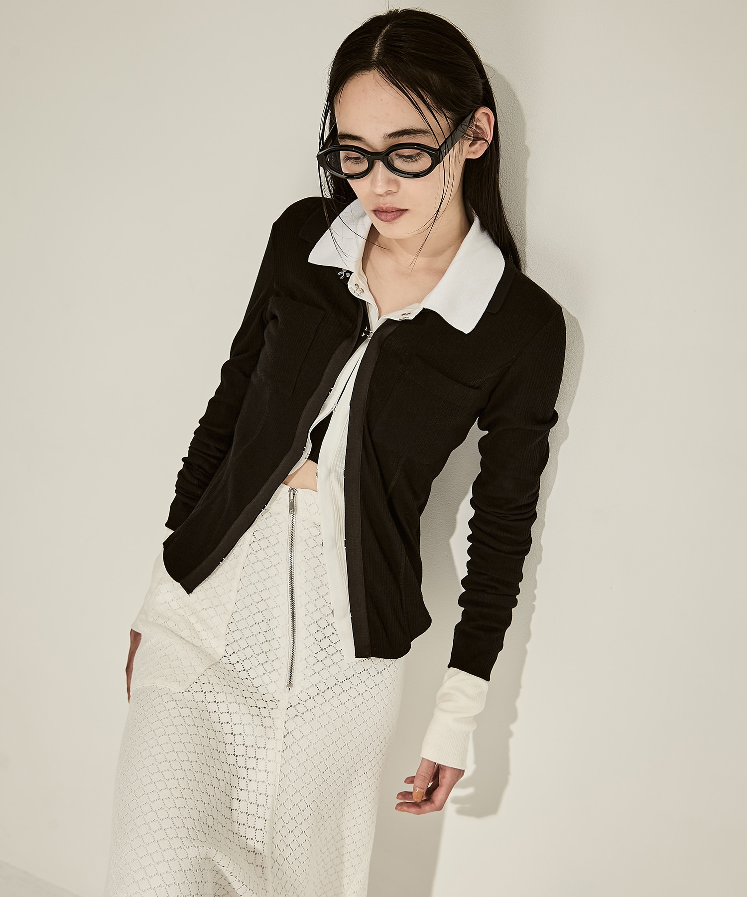 × BLANC OVAL TELEVISION-CUT GLASSES FETICO