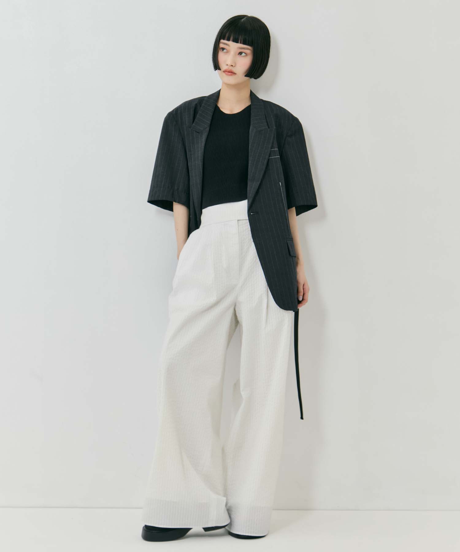 Half Sleeve Summer Wool Jacket STUDIOUS