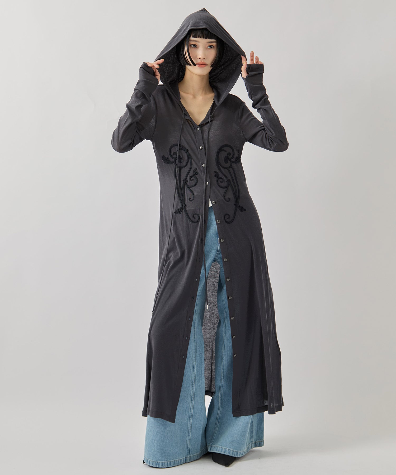 別注 iron embroidery cotton sheer onpiec tanakadaisuke