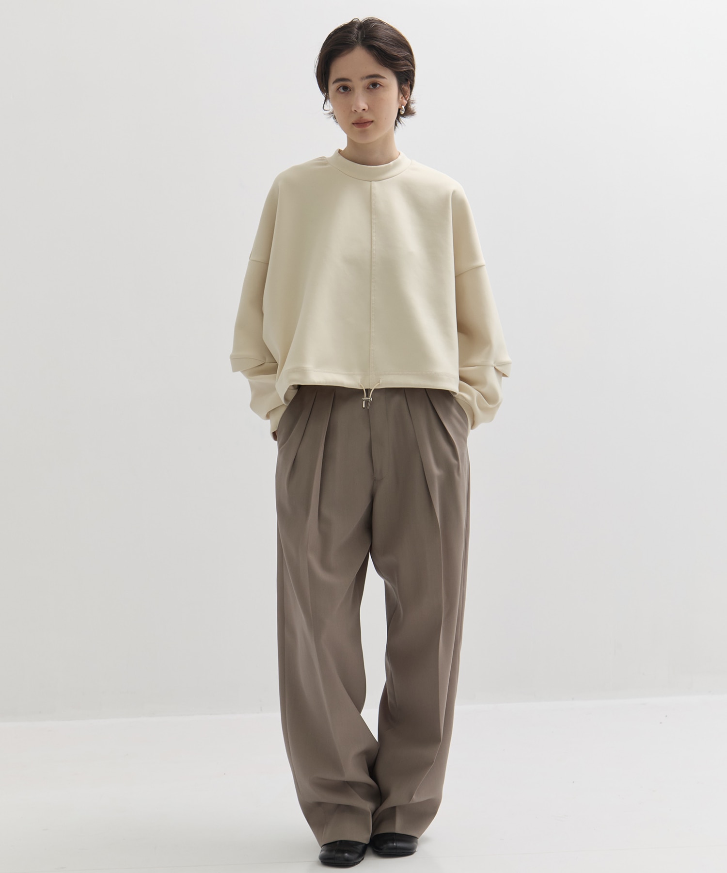 Draw Cord Cropped T UJOH
