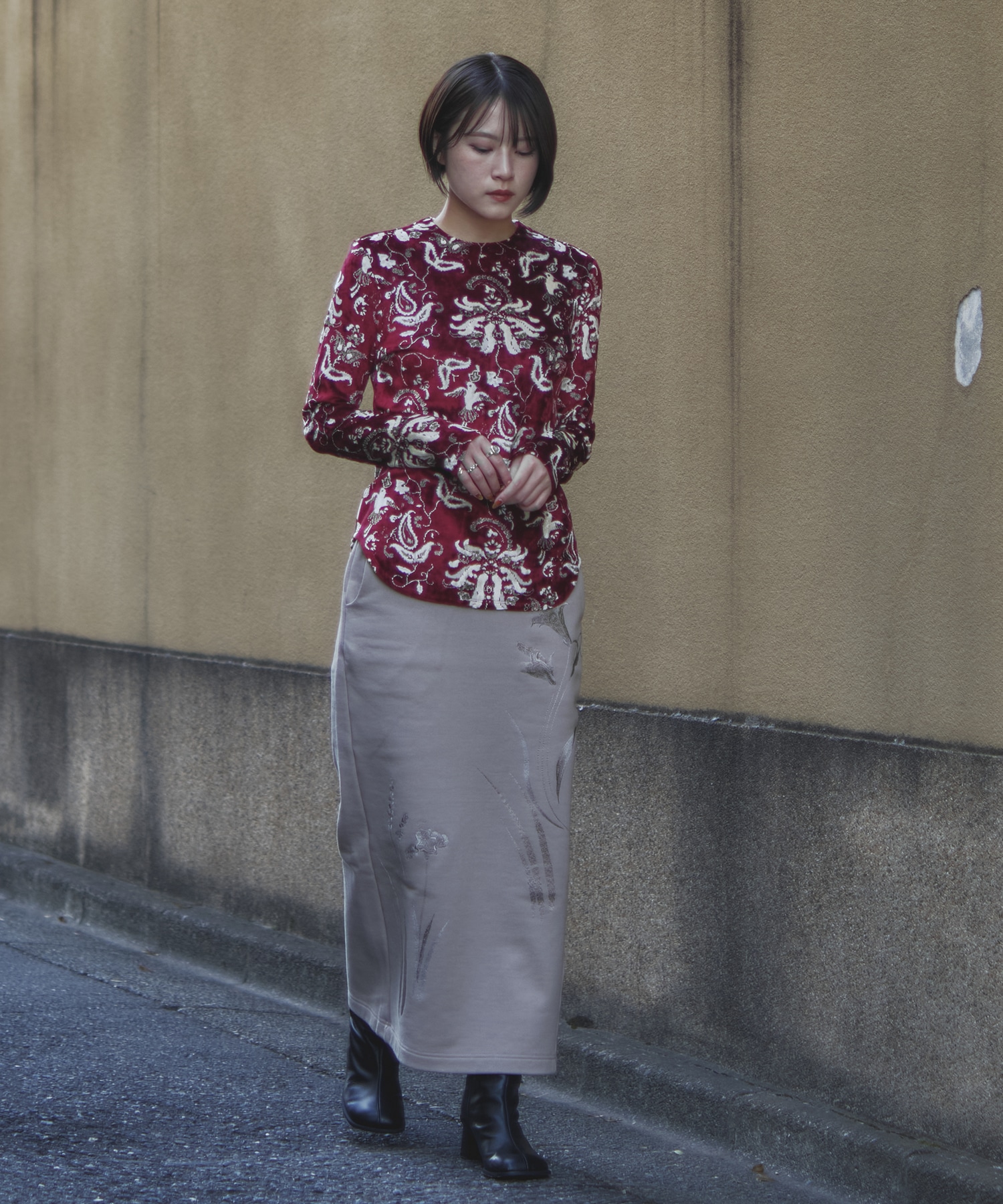 Velour Jersey Top Mame Kurogouchi