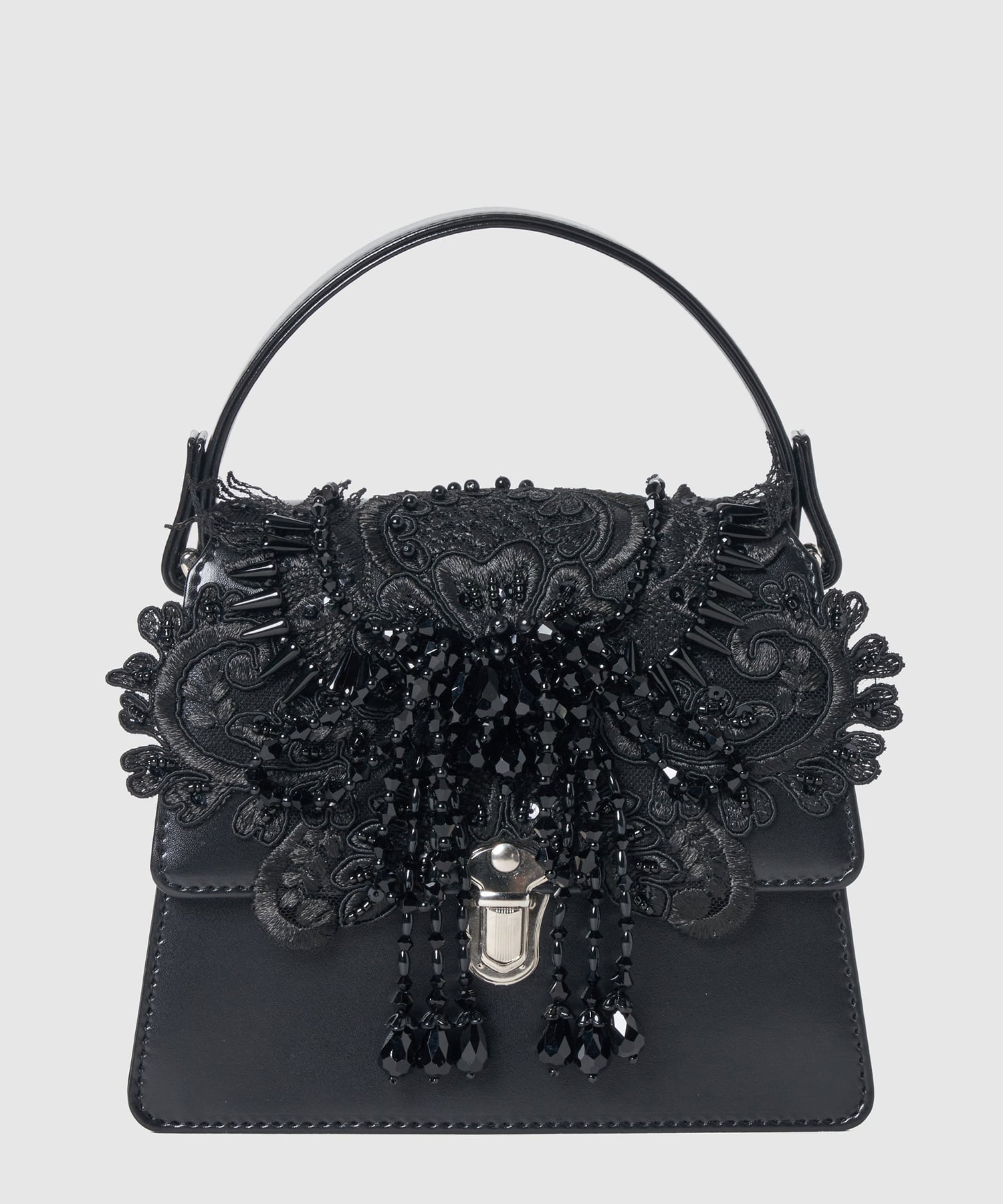 black lei beads mini hand bag tanakadaisuke