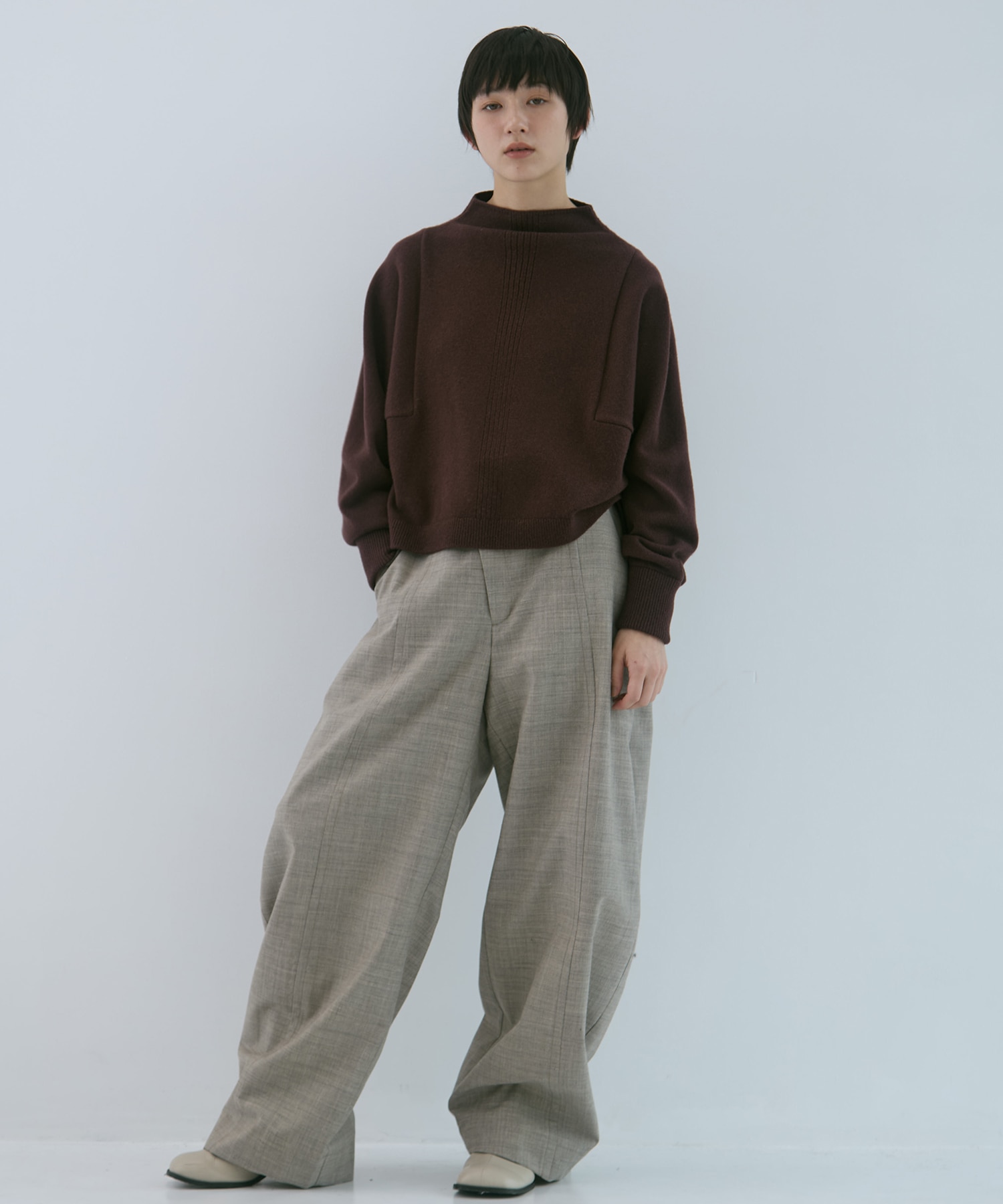 別注 CASHMERE BOAT NECK KNIT WRAPINKNOT