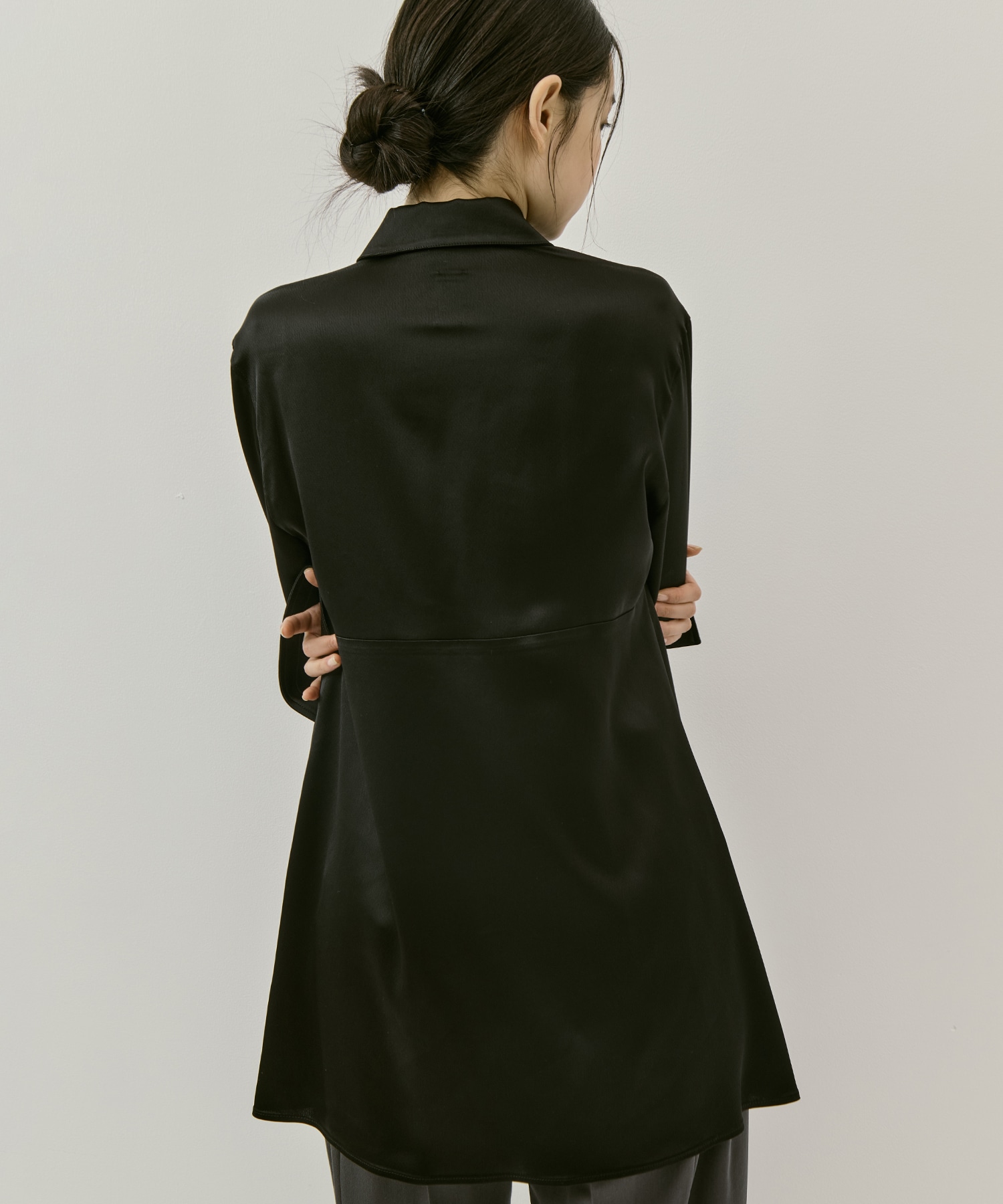 別注 EMBROIDERY SATIN SHIRT FETICO