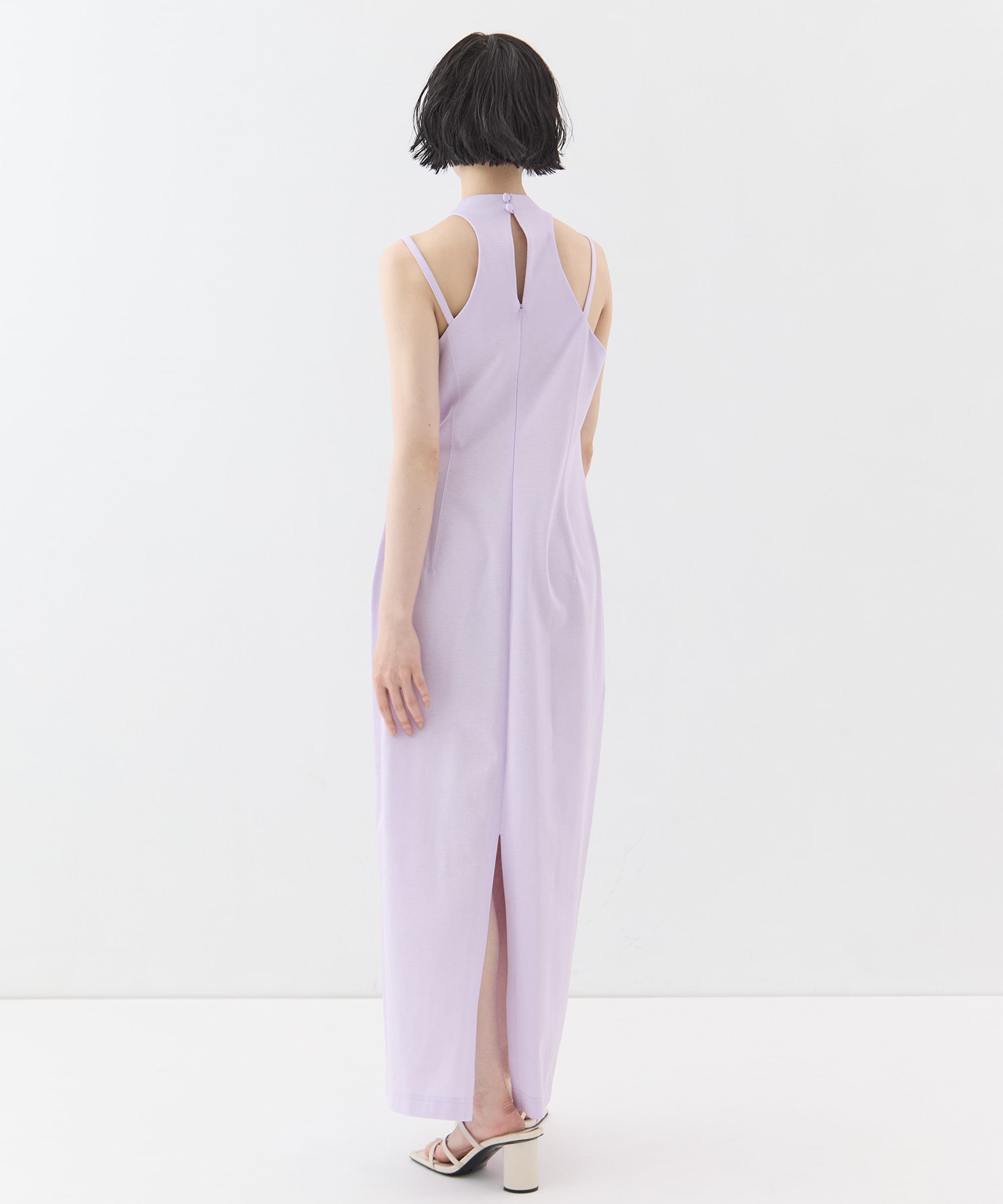 Cotton Jersey Halter Neck Dress Mame Kurogouchi