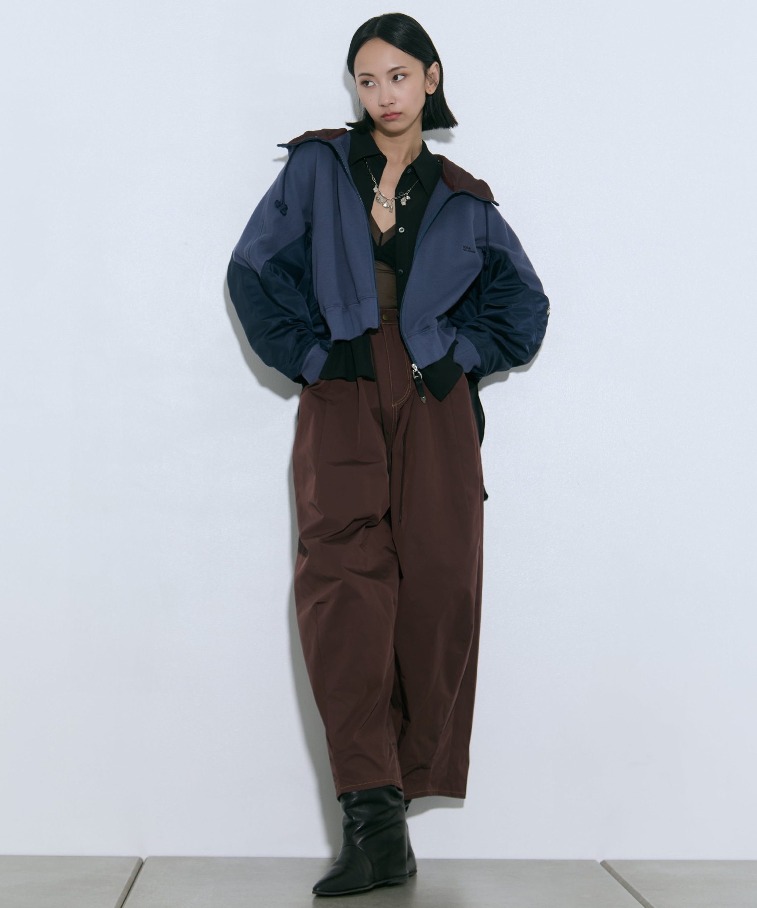 Cotton nylon hoodie TOGA