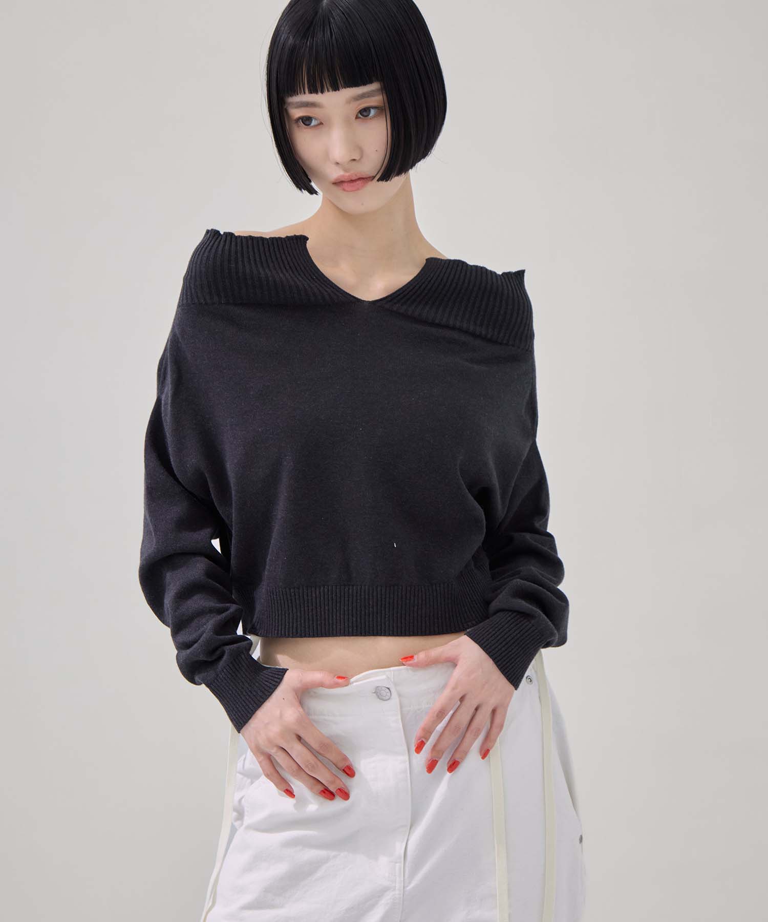 別注2WAY BORELO KNIT TOPS TAN