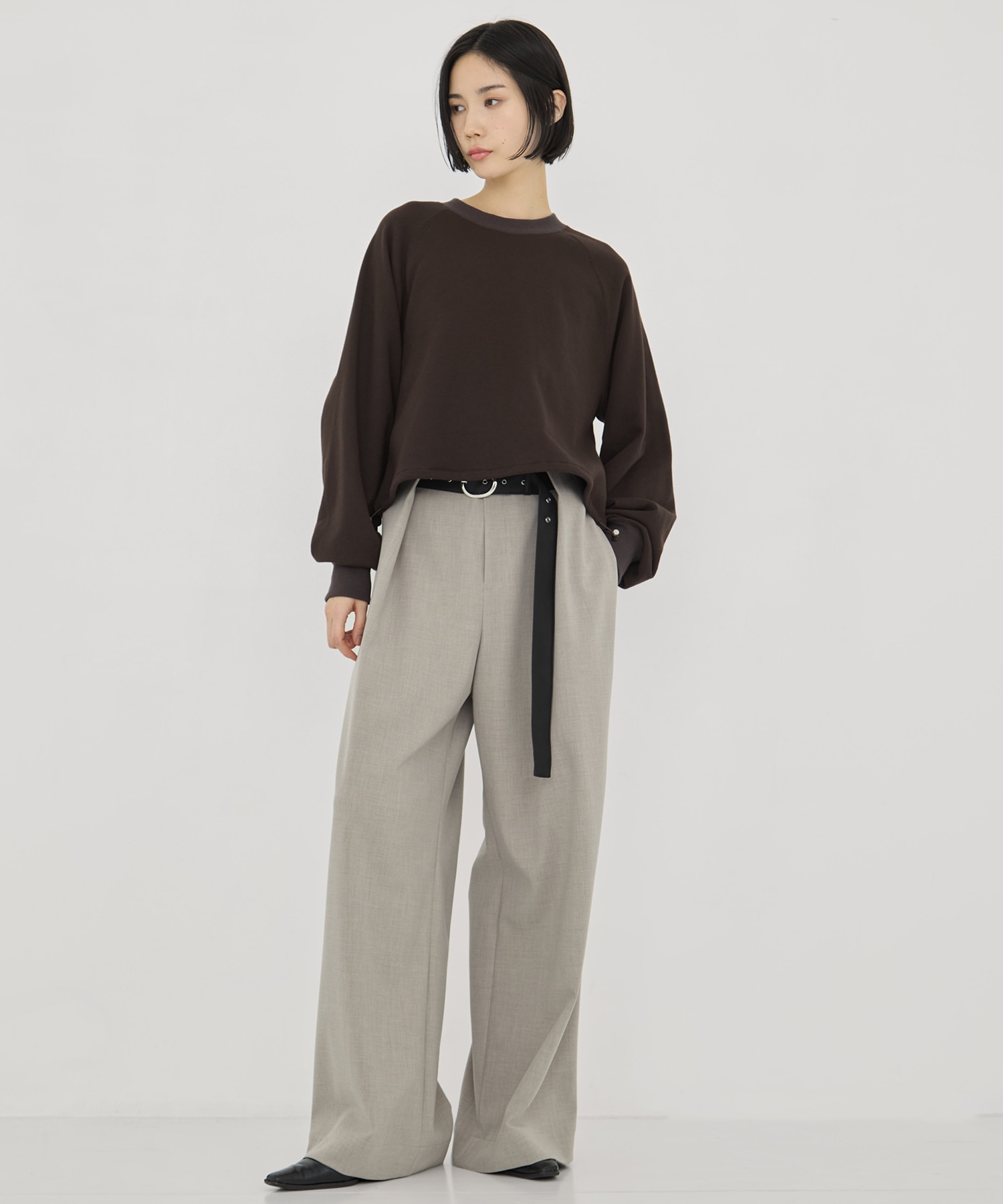 Belted Stretch Trousers STUDIOUS