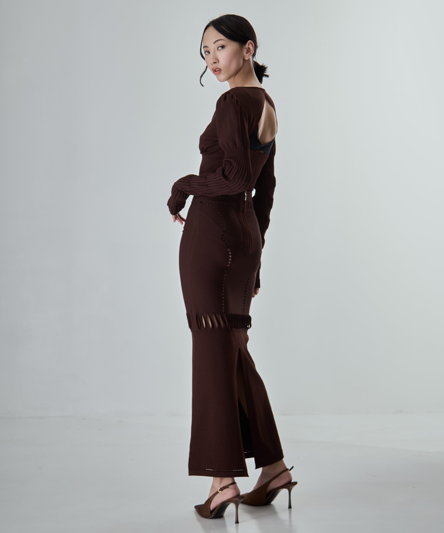 別注 MESH KNIT MAXI SKIRT FETICO