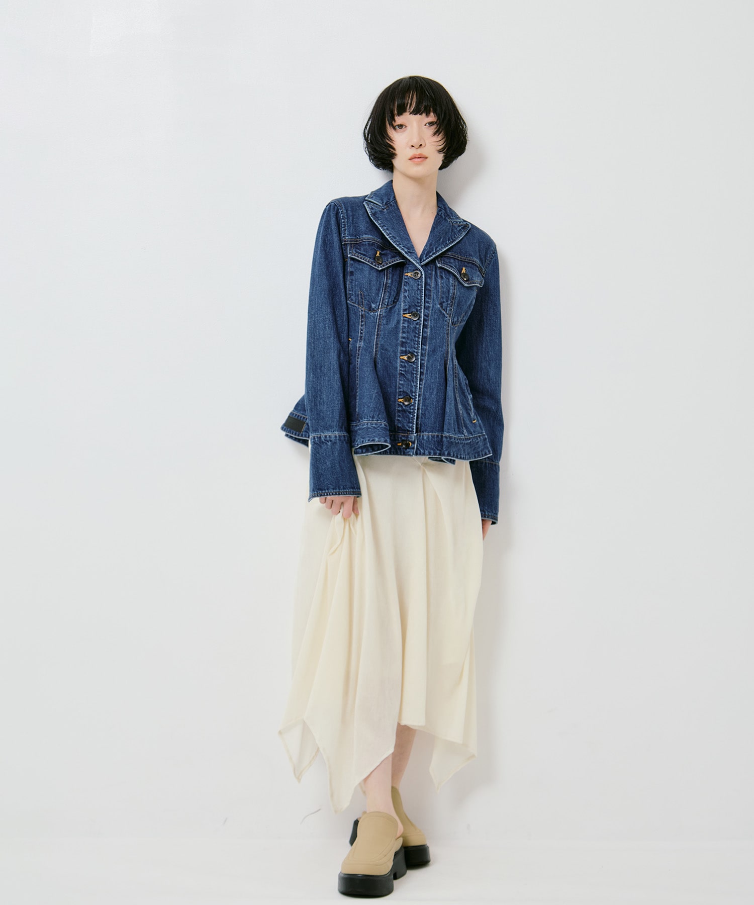 ORGANIC COTTON TAILORED DENIM JACKET FETICO