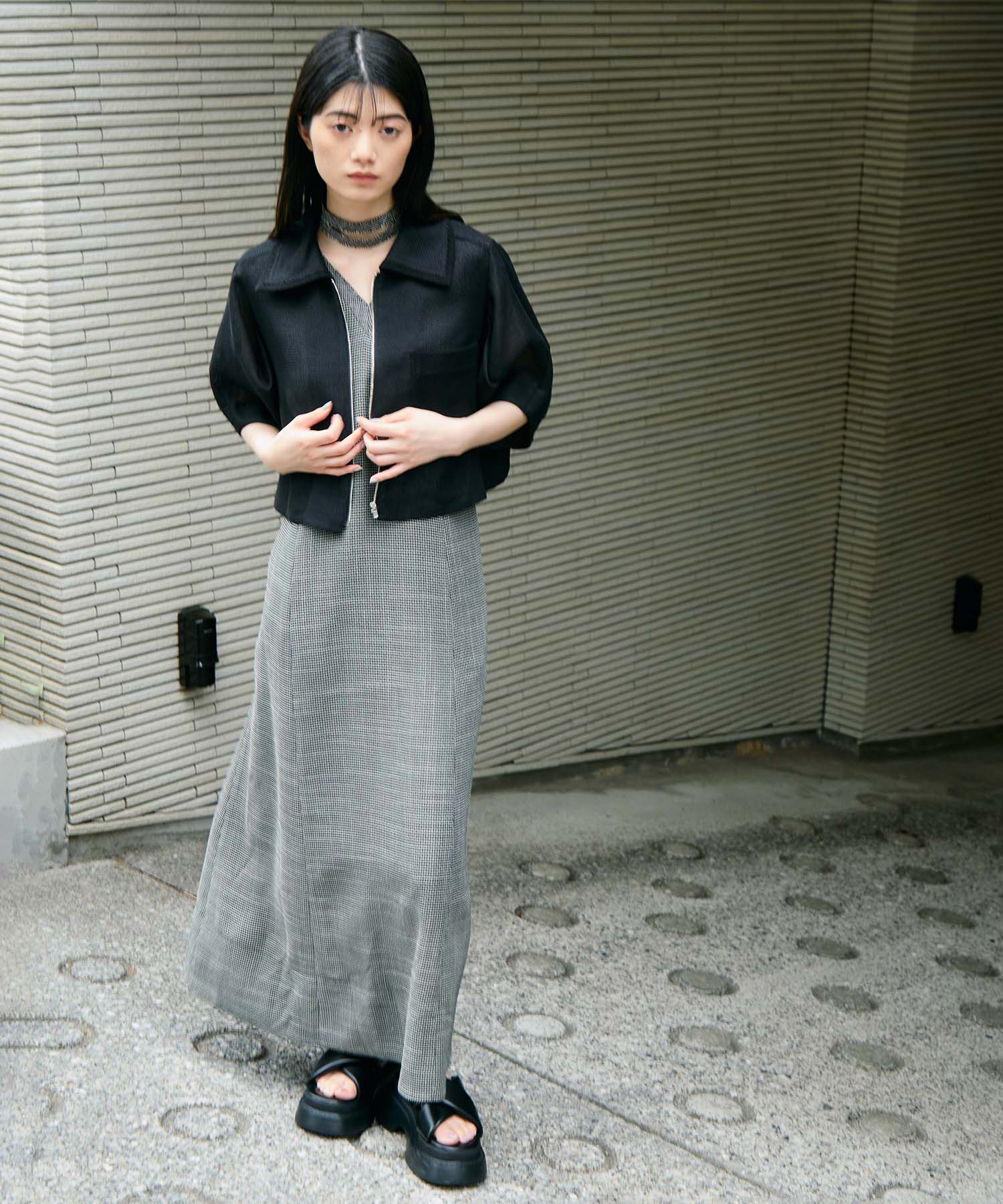 Washable Mesh Shirt Blouson STUDIOUS
