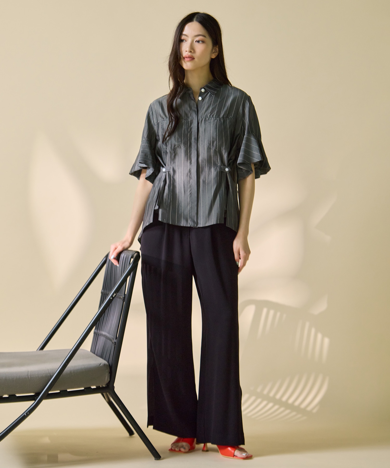 Hem Flare 2way Blouse STUDIOUS